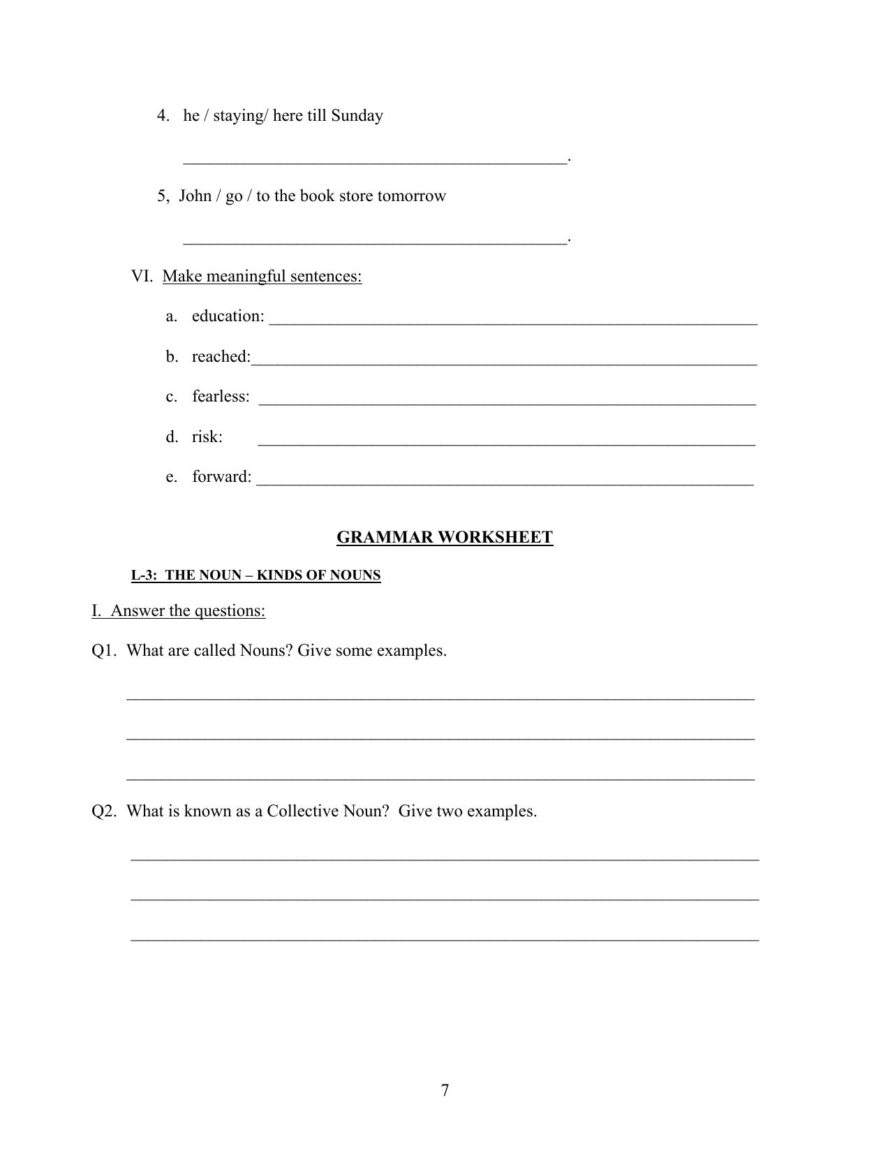 Worksheet for Class 4 English Assignment 133 Bachendri Pal - Page 3