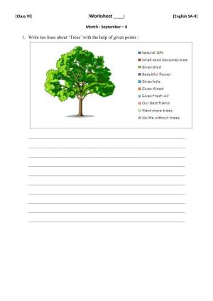 CBSE Worksheets for Class 6 English Practice Assignment 1