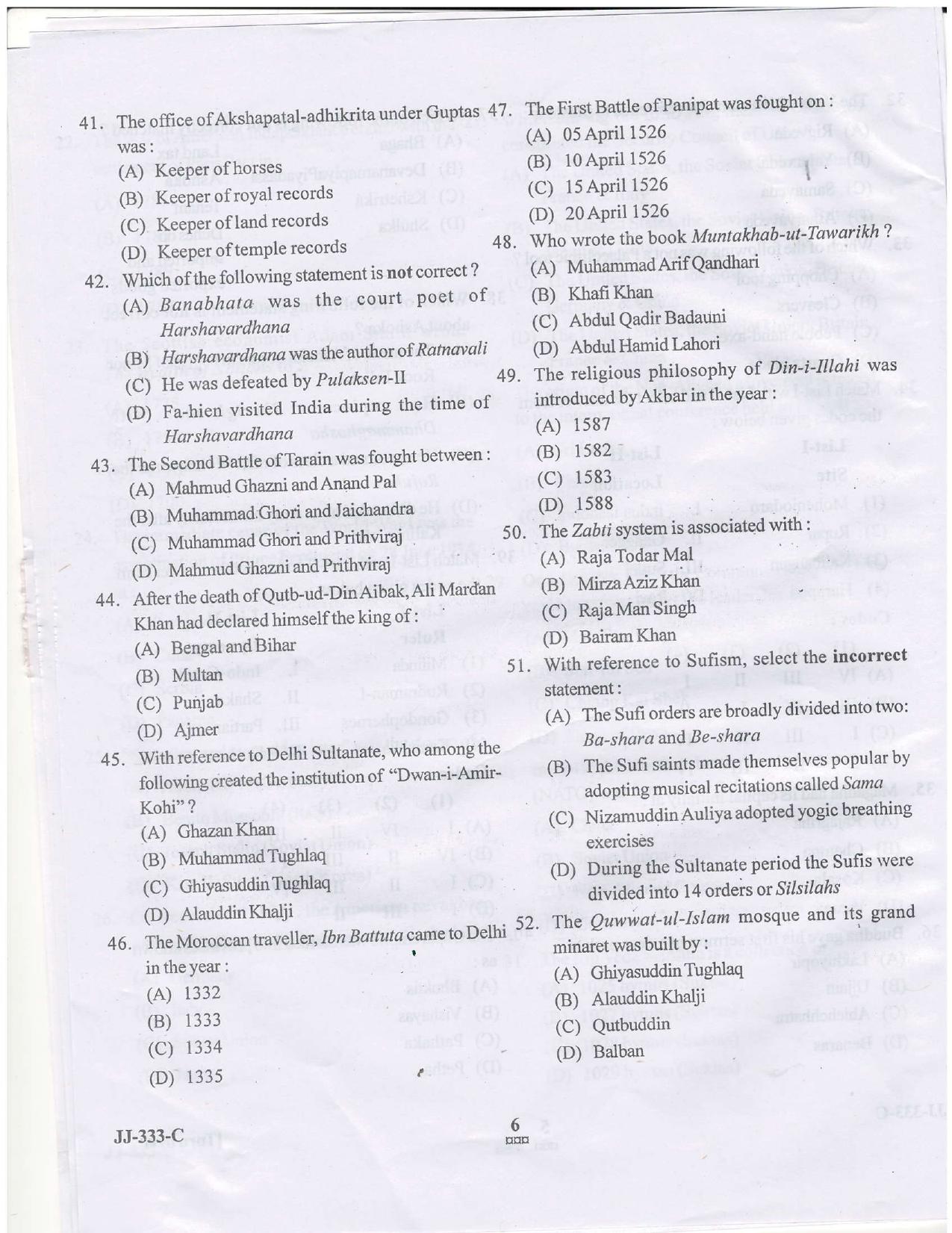 KUET 2024 M.A. History Question Paper - Page 14
