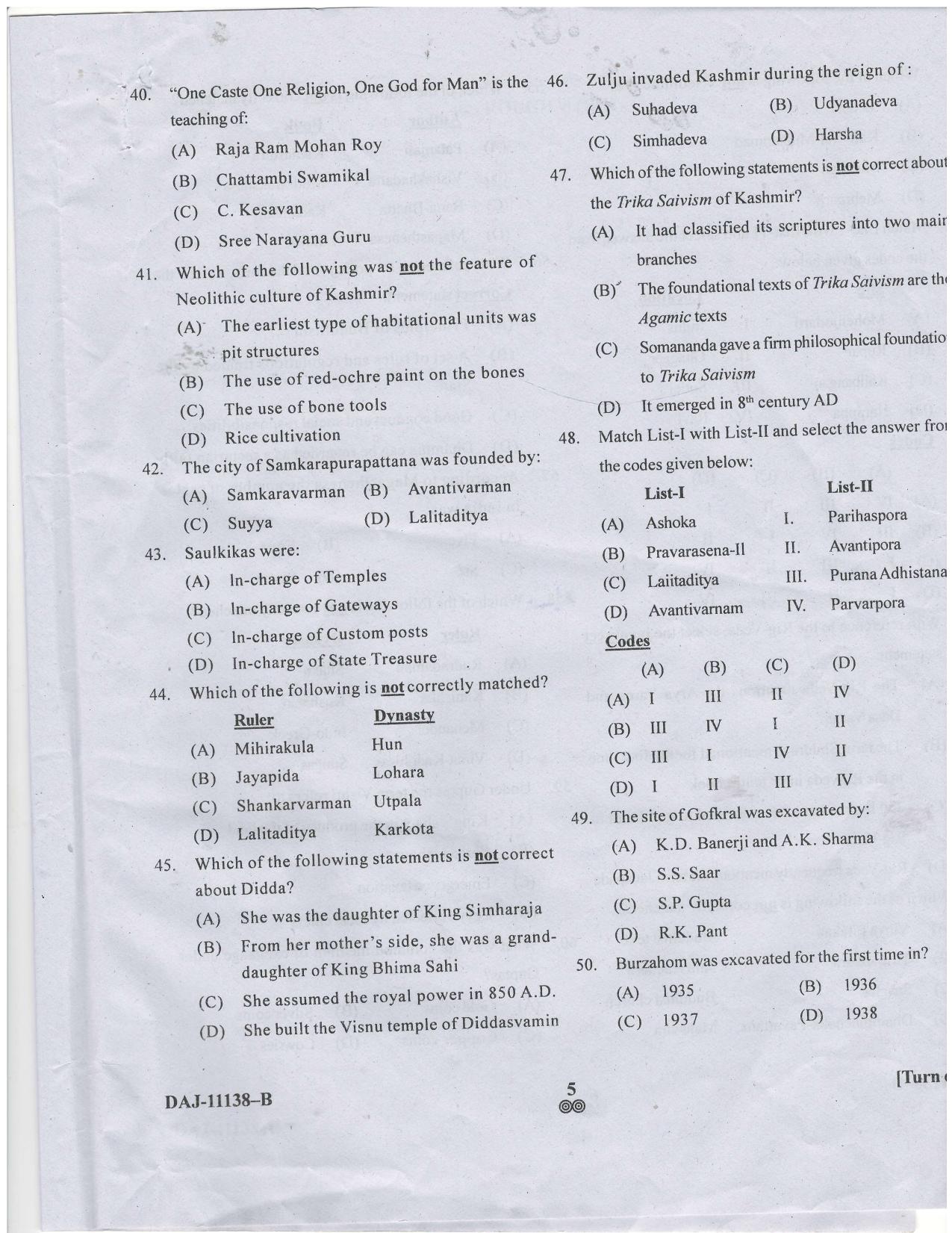 KUET 2024 M.A. History Question Paper - Page 33