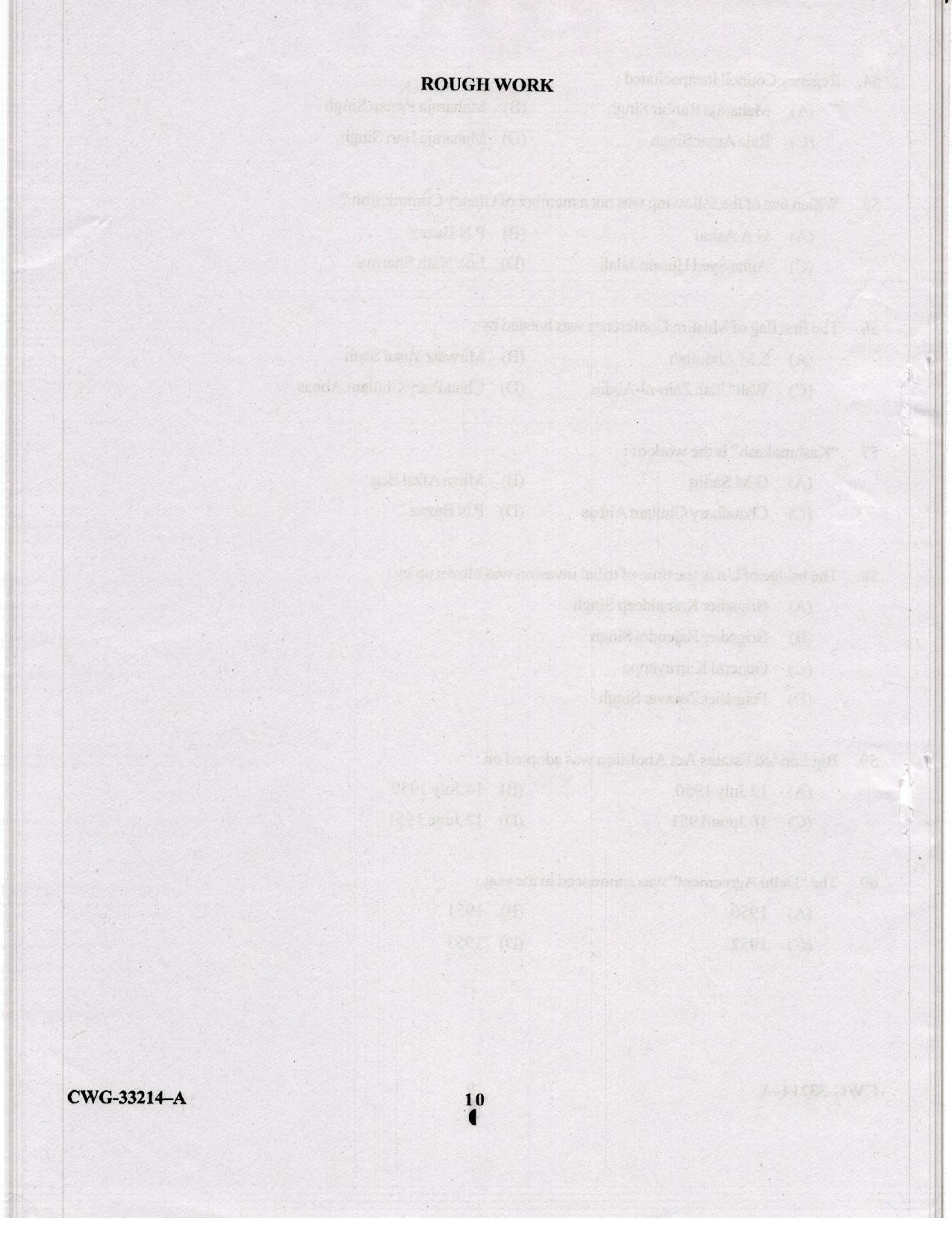 KUET 2024 M.A. History Question Paper - Page 44