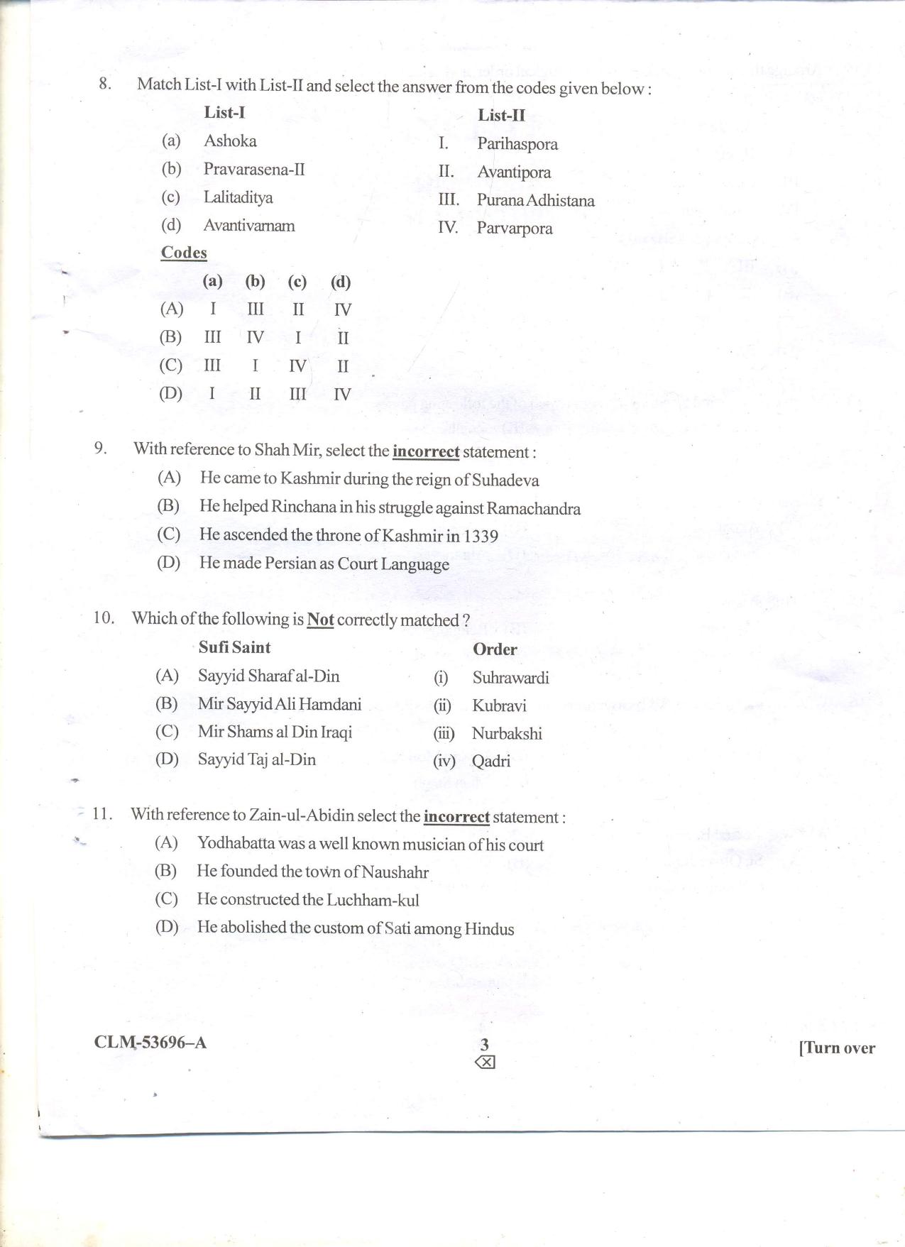 KUET 2024 M.A. History Question Paper - Page 46