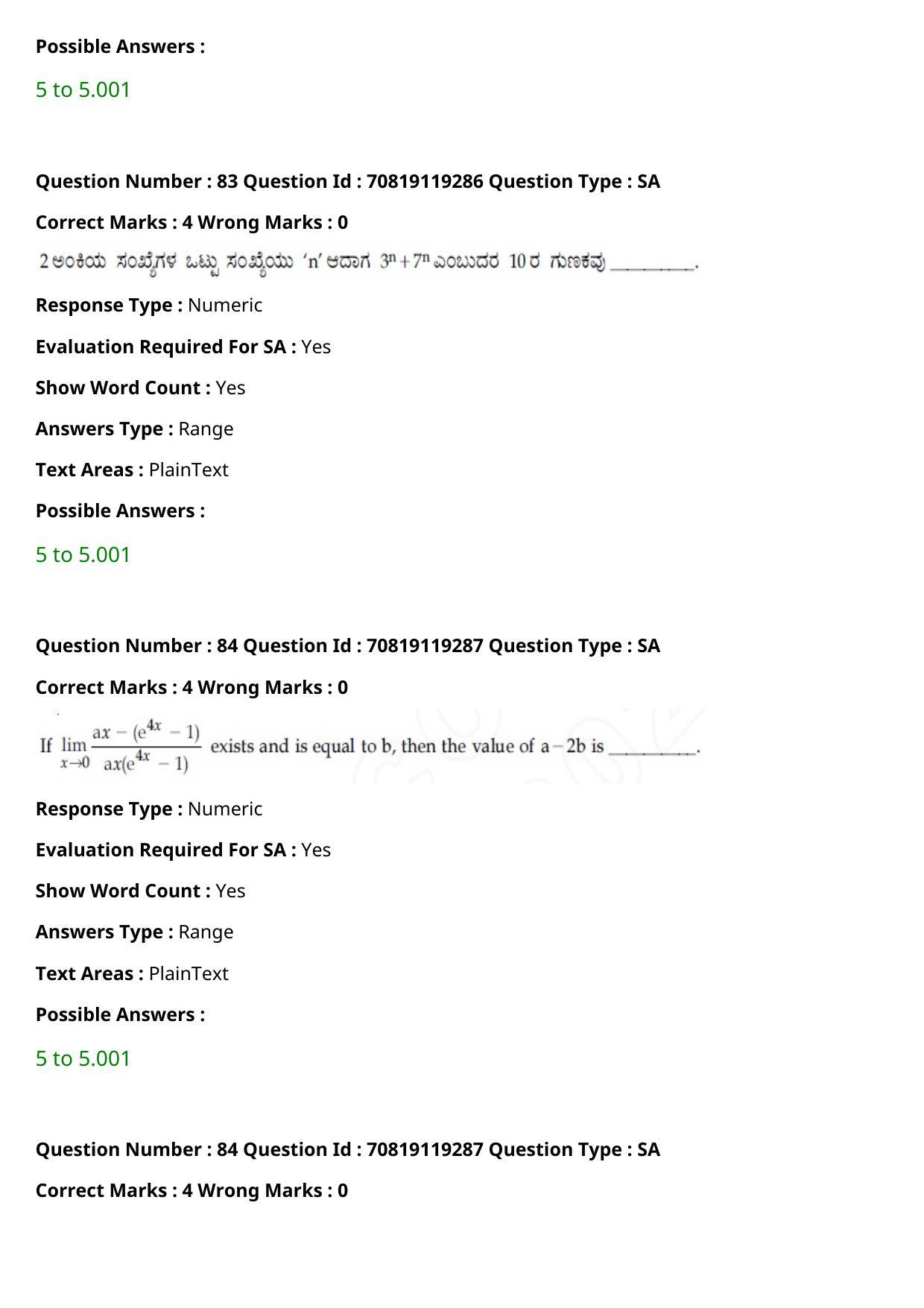JEE Mains 2021: BTech Kannada (Shift 2) 25-02-2021 Question Paper - Page 96