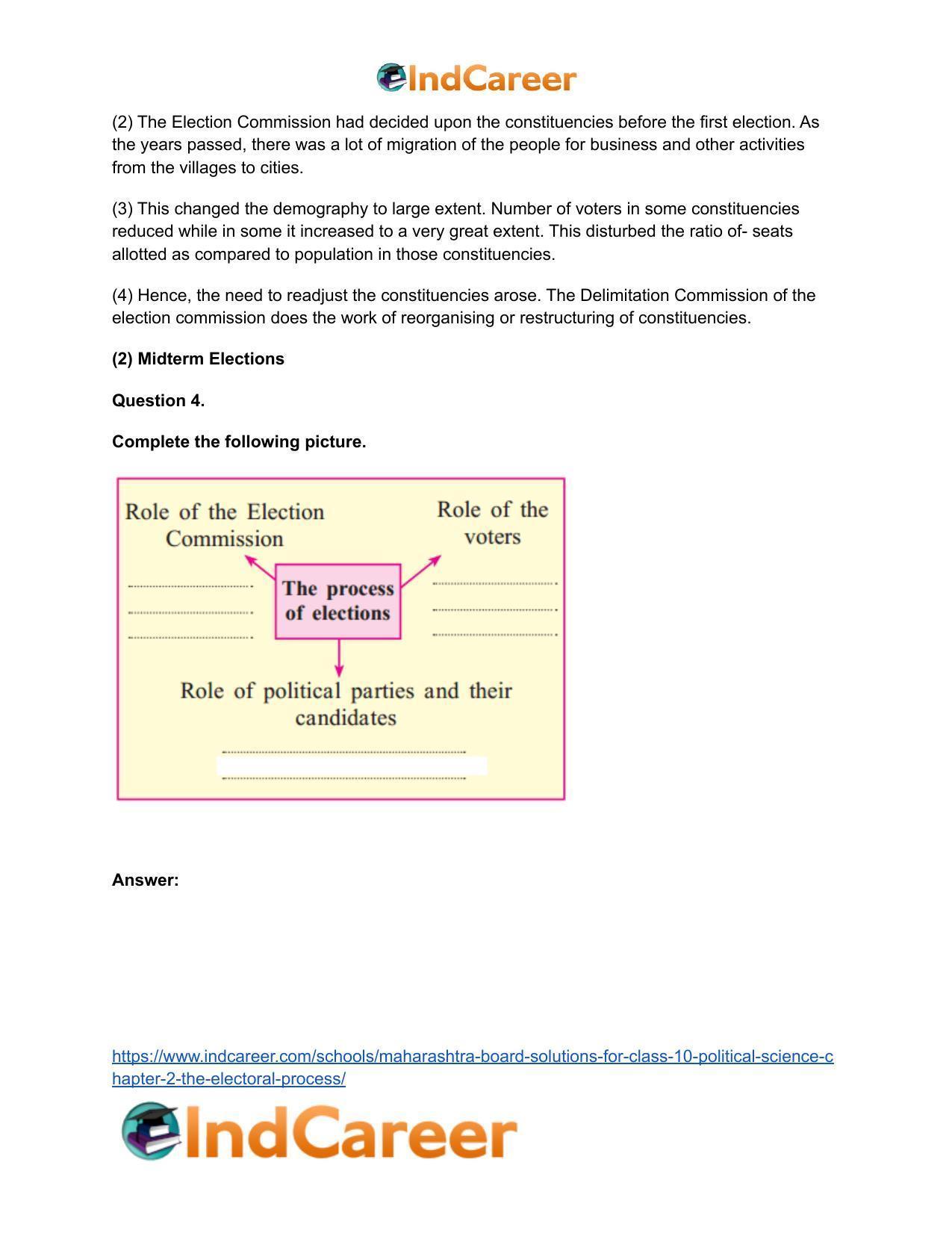 Maharashtra Board Solutions for Class 10- Political Science: Chapter 2- The Electoral Process - Page 5