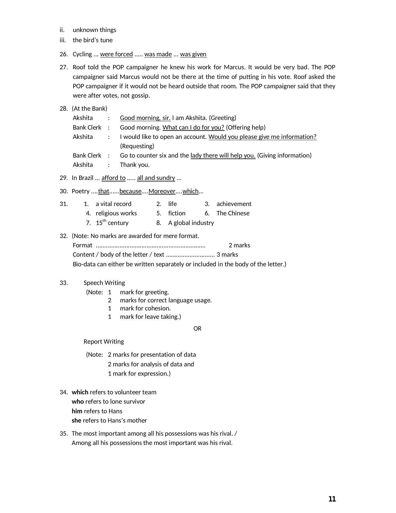 Karnataka 2nd PUC Question Bank for English - Page 11