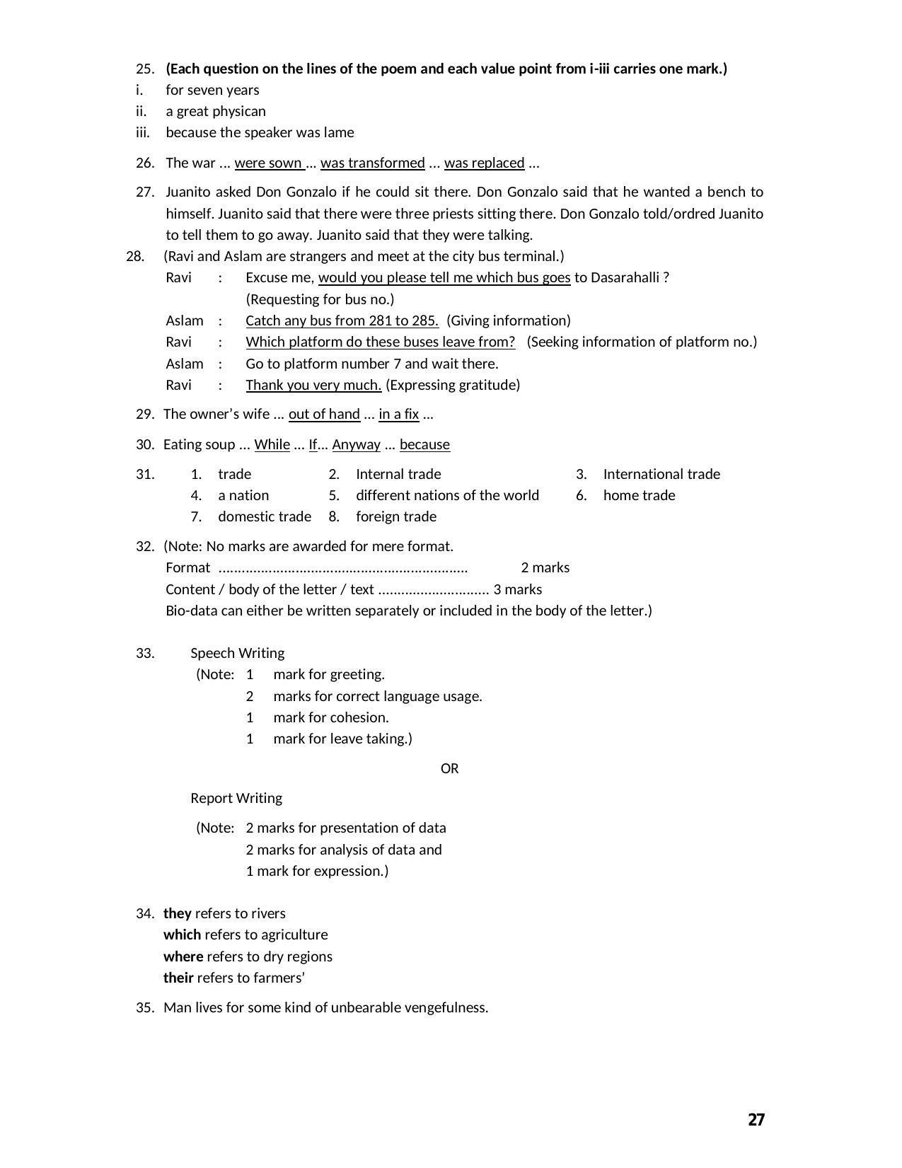 Karnataka 2nd PUC Question Bank for English - Page 27