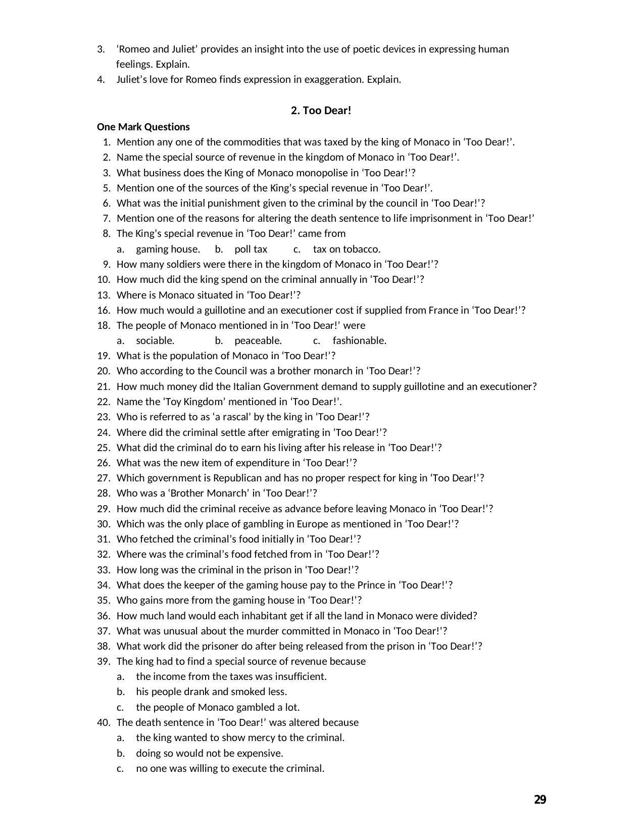 Karnataka 2nd PUC Question Bank for English - Page 29