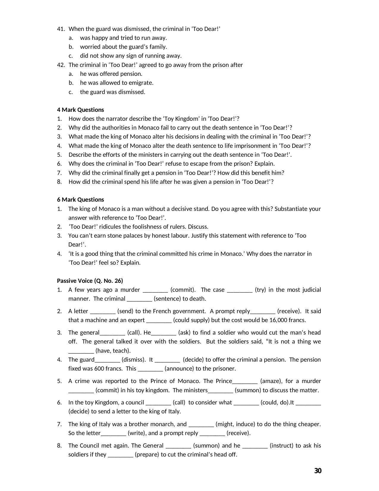 Karnataka 2nd PUC Question Bank for English - Page 30