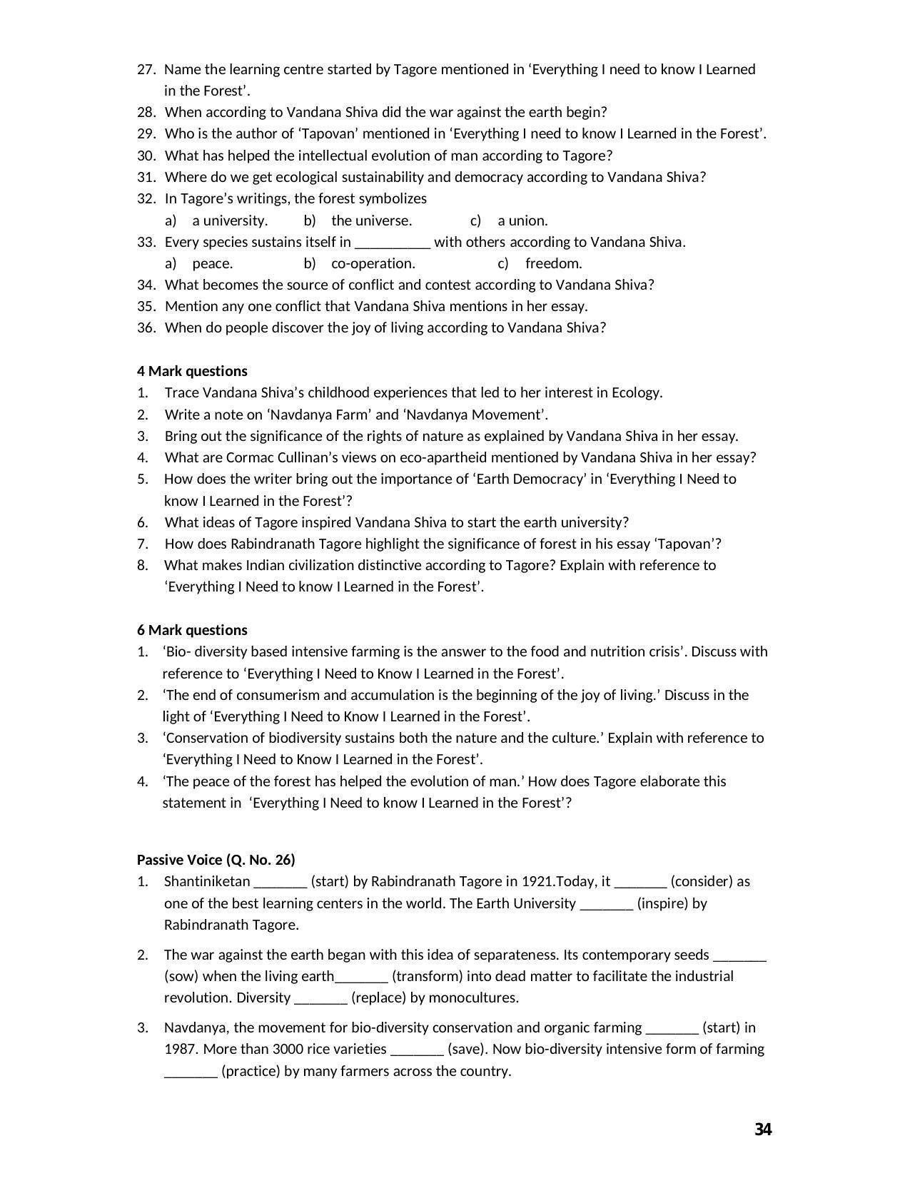 Karnataka 2nd PUC Question Bank for English - Page 34