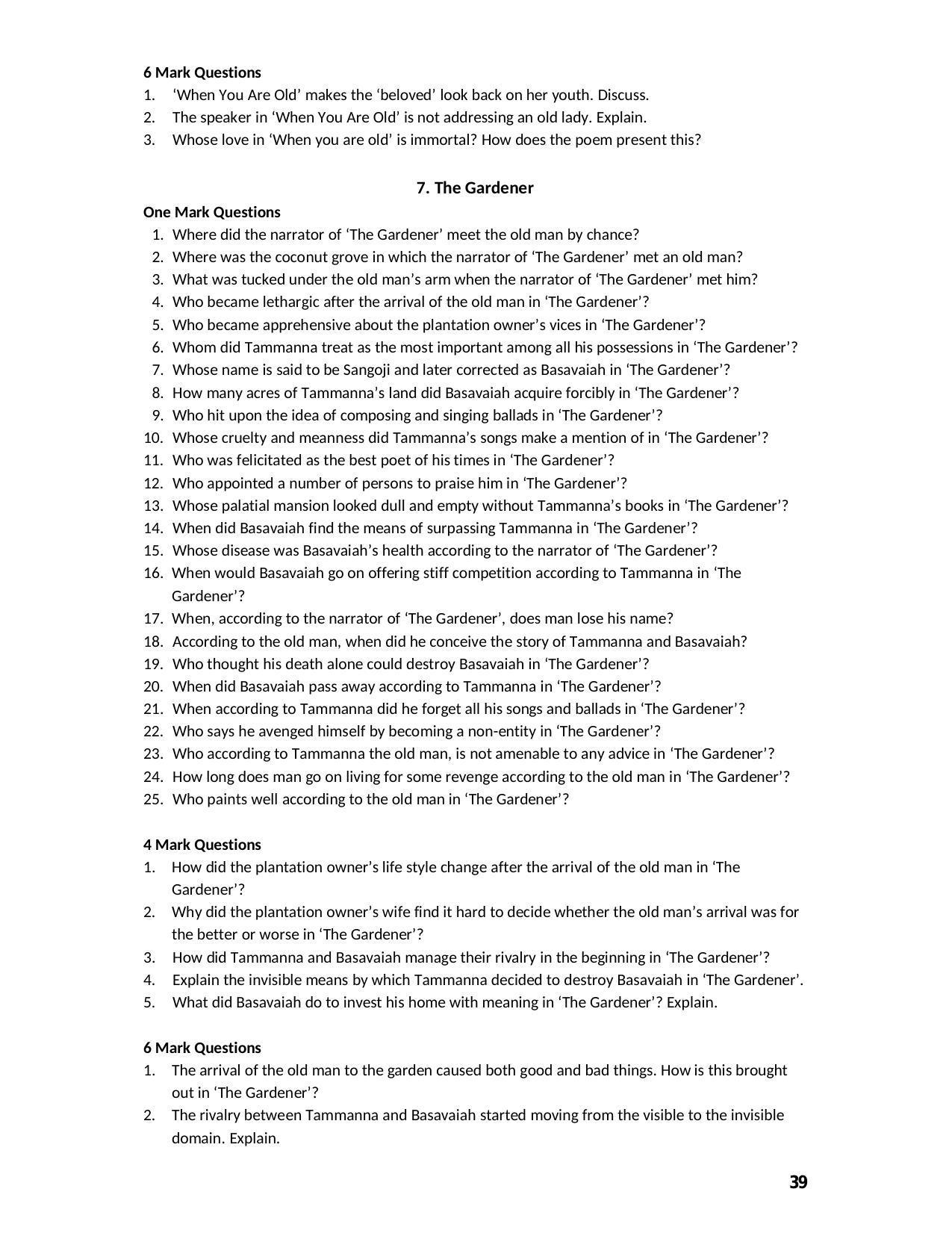 Karnataka 2nd PUC Question Bank for English - Page 39