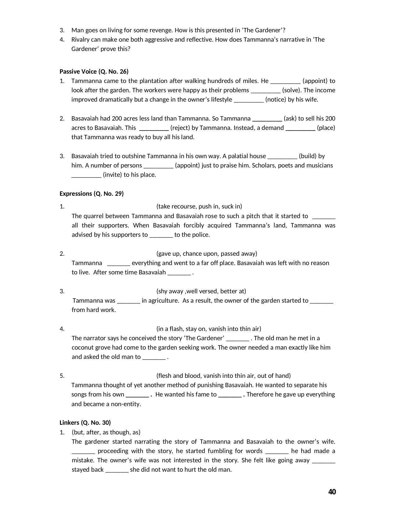 Karnataka 2nd PUC Question Bank for English - Page 40