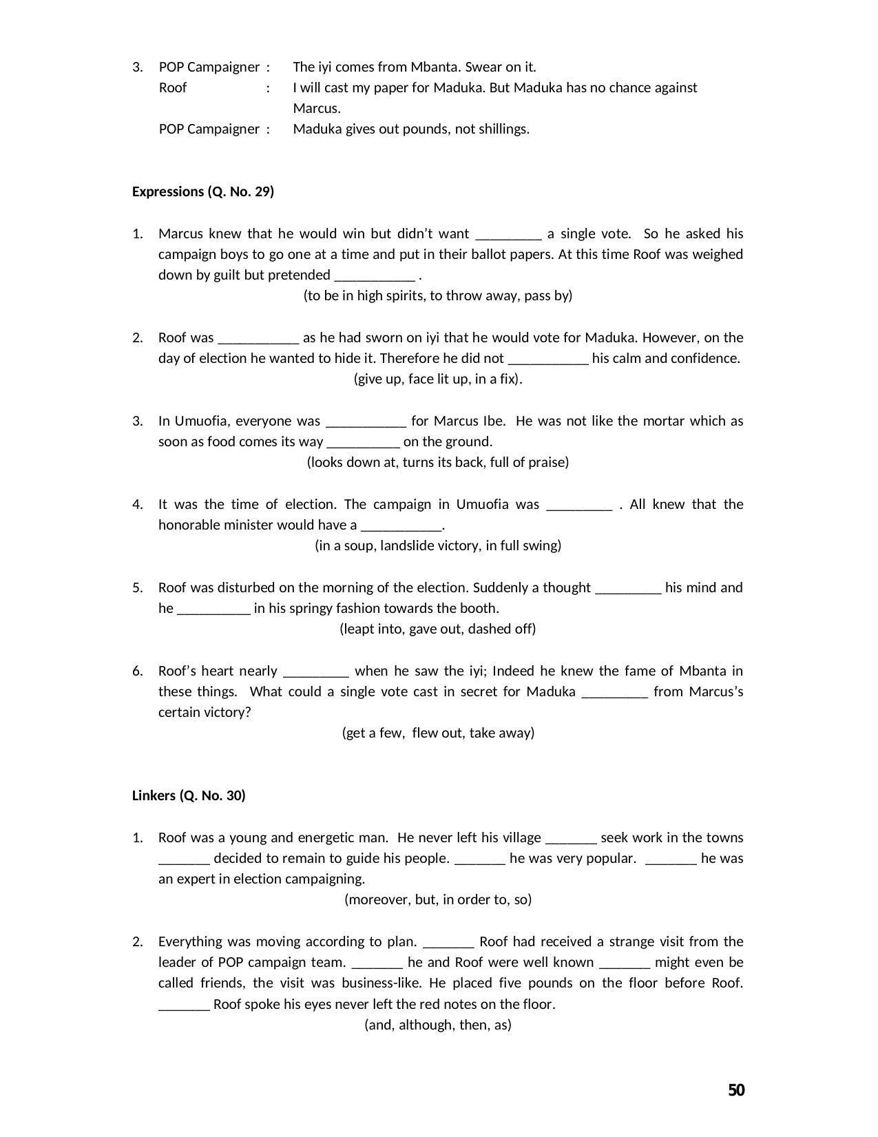 Karnataka 2nd PUC Question Bank for English - Page 50