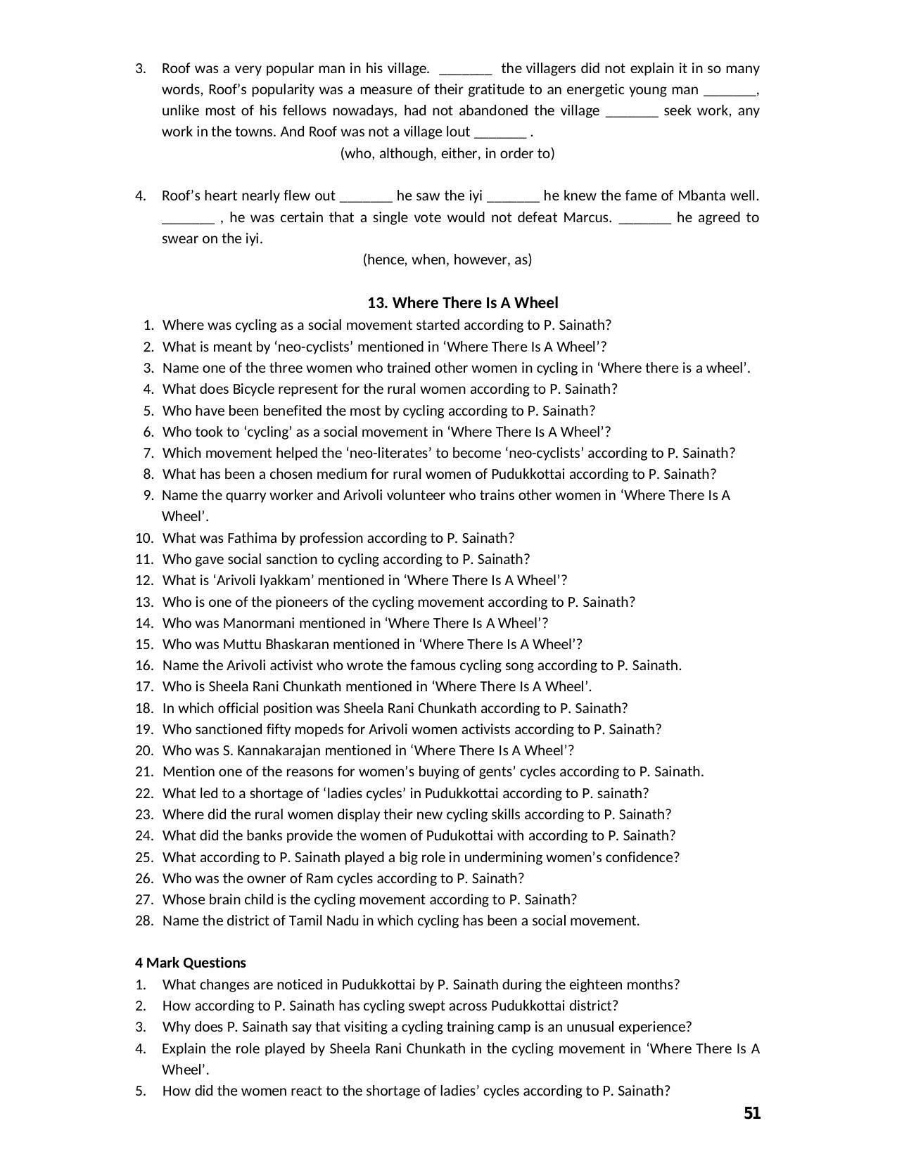 Karnataka 2nd PUC Question Bank for English - Page 51