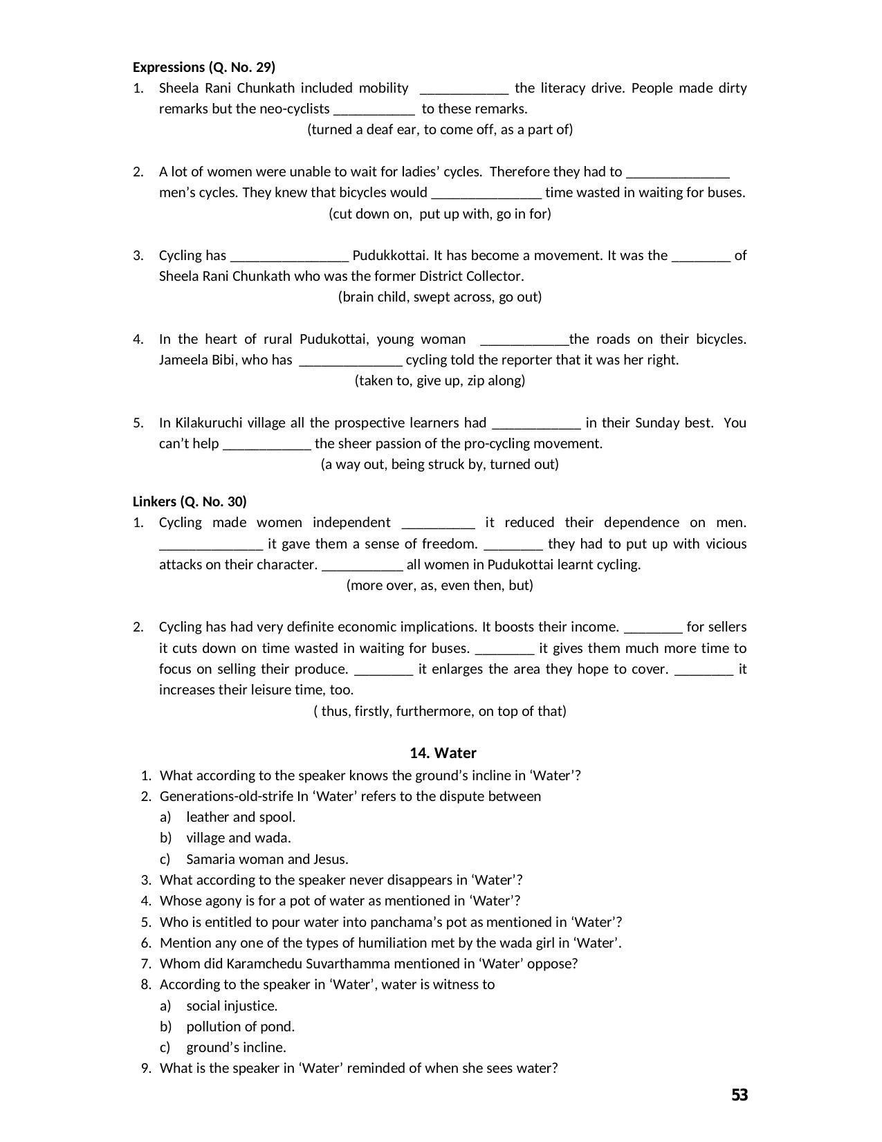 Karnataka 2nd PUC Question Bank for English - Page 53