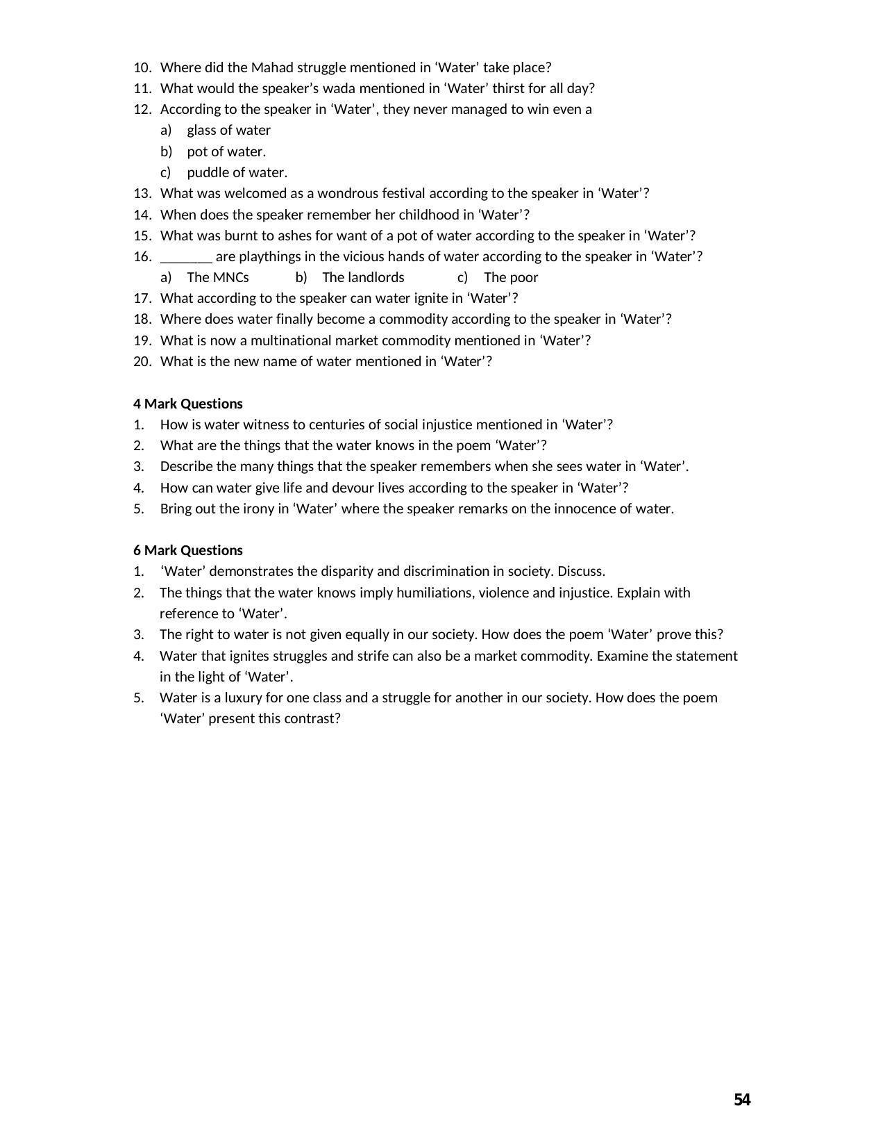 Karnataka 2nd PUC Question Bank for English - Page 54
