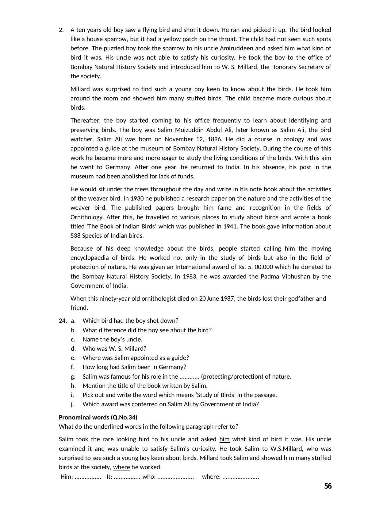Karnataka 2nd PUC Question Bank for English - Page 56