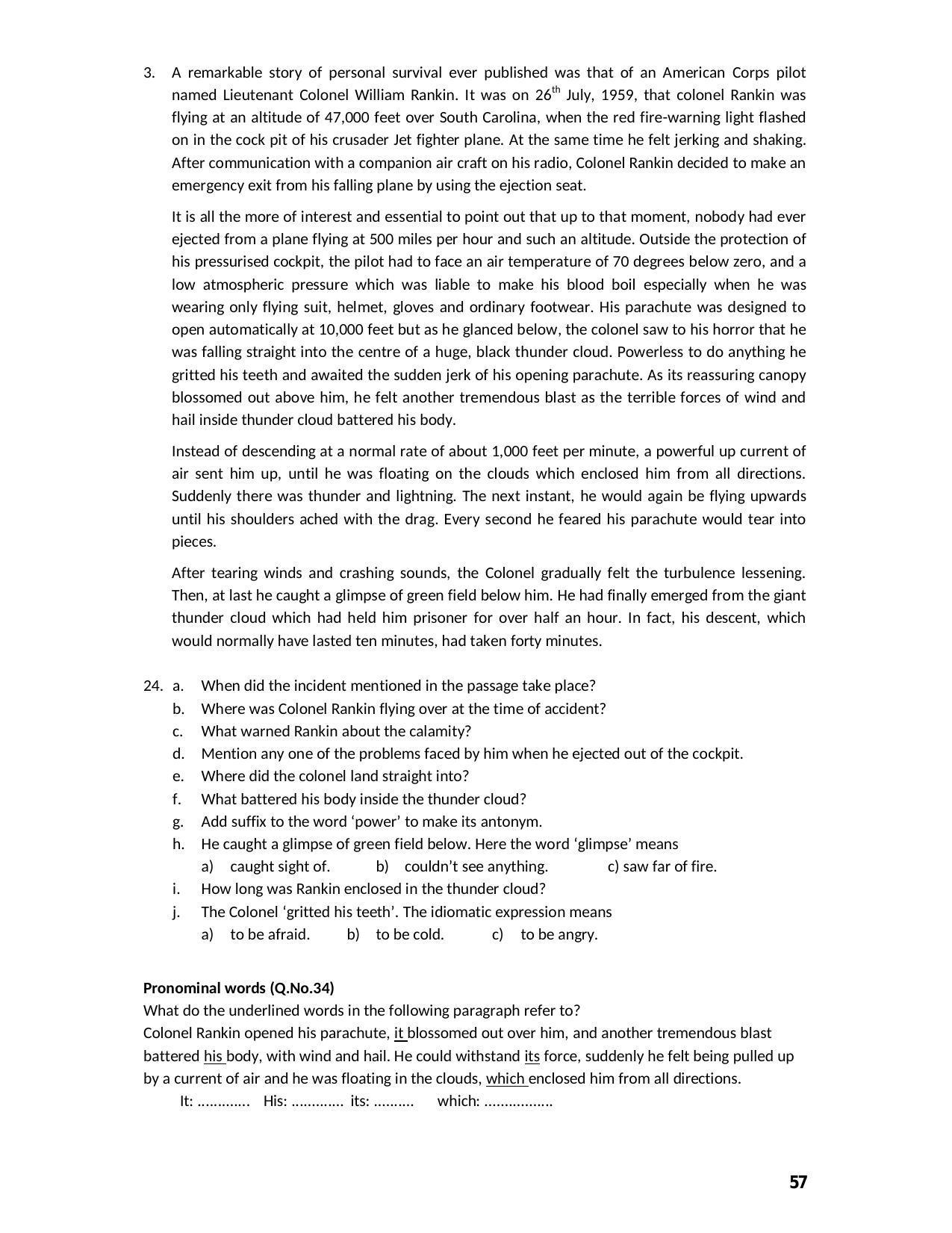 Karnataka 2nd PUC Question Bank for English - Page 57