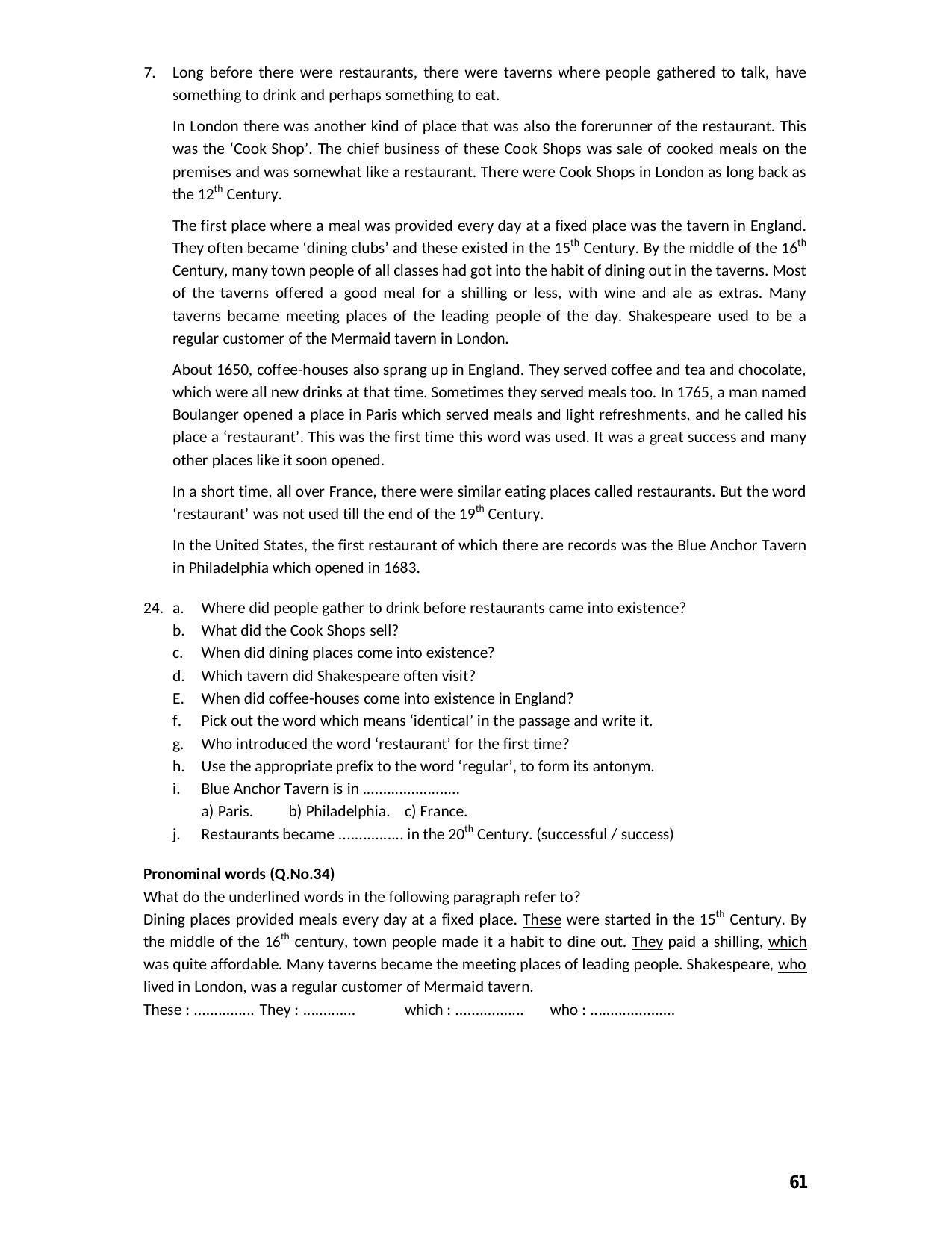 Karnataka 2nd PUC Question Bank for English - Page 61