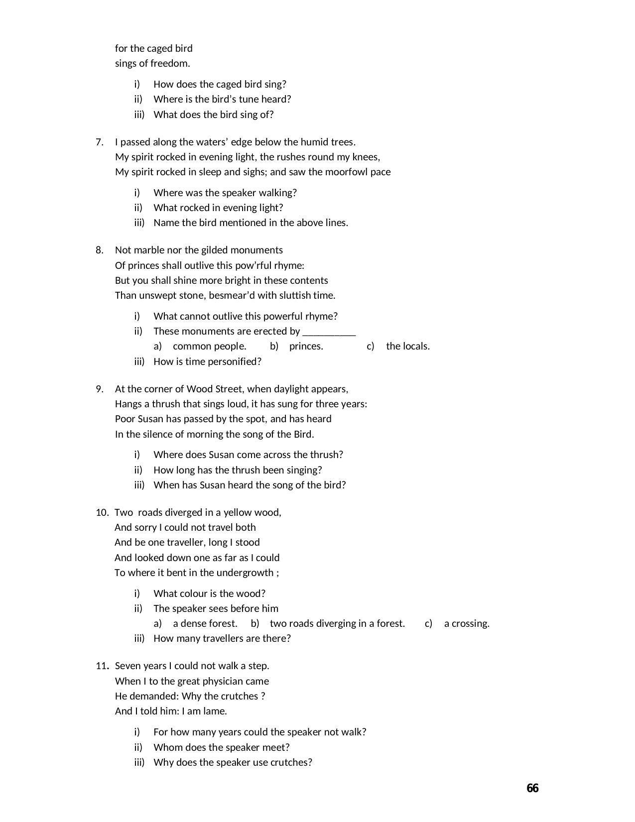 Karnataka 2nd PUC Question Bank for English - Page 66