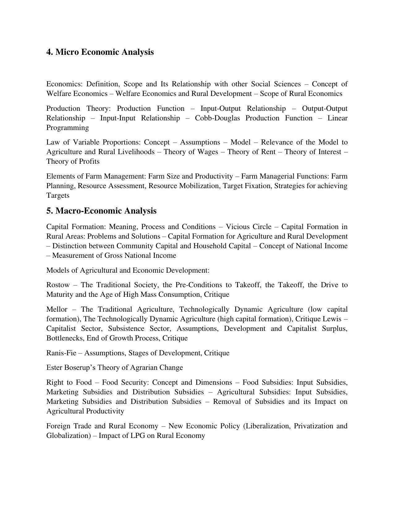 AP RCET Rural Development Syllabus - Page 3