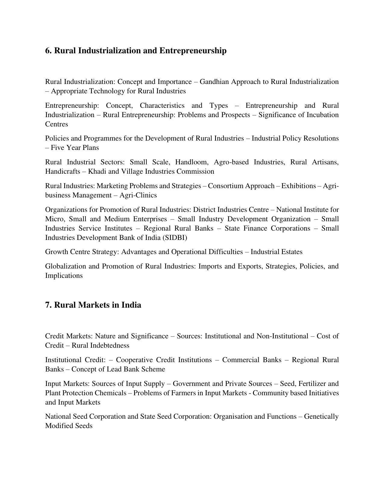 AP RCET Rural Development Syllabus - Page 4