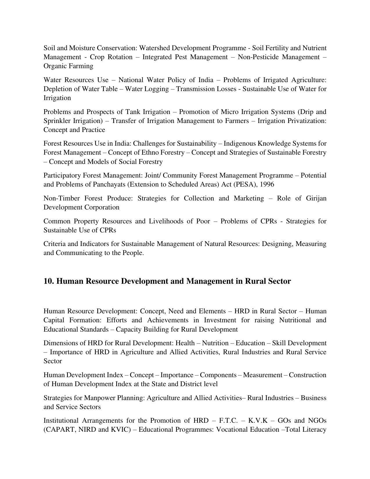 AP RCET Rural Development Syllabus - Page 6