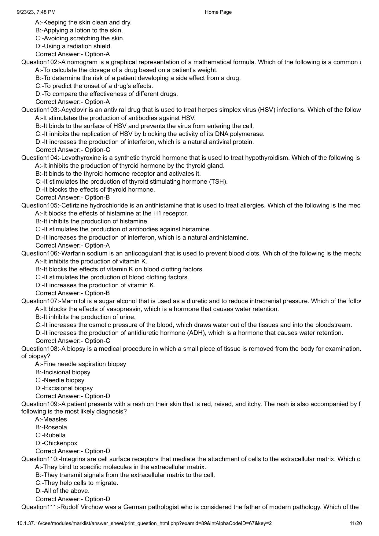 Kerala PG Nursing 2023 Question Paper with Answer Key - Page 11