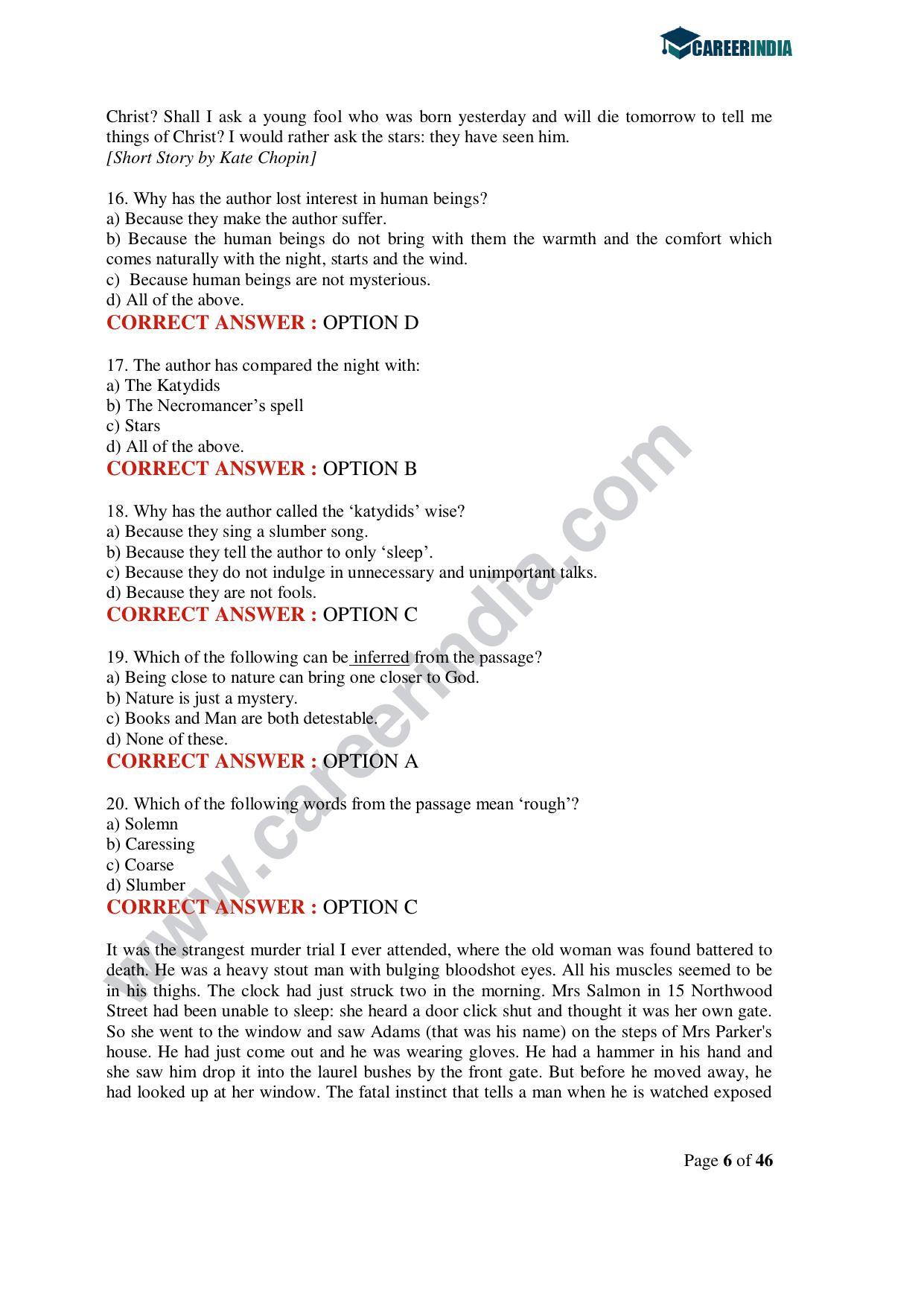 CLAT 2020 UG Question Paper - Page 6