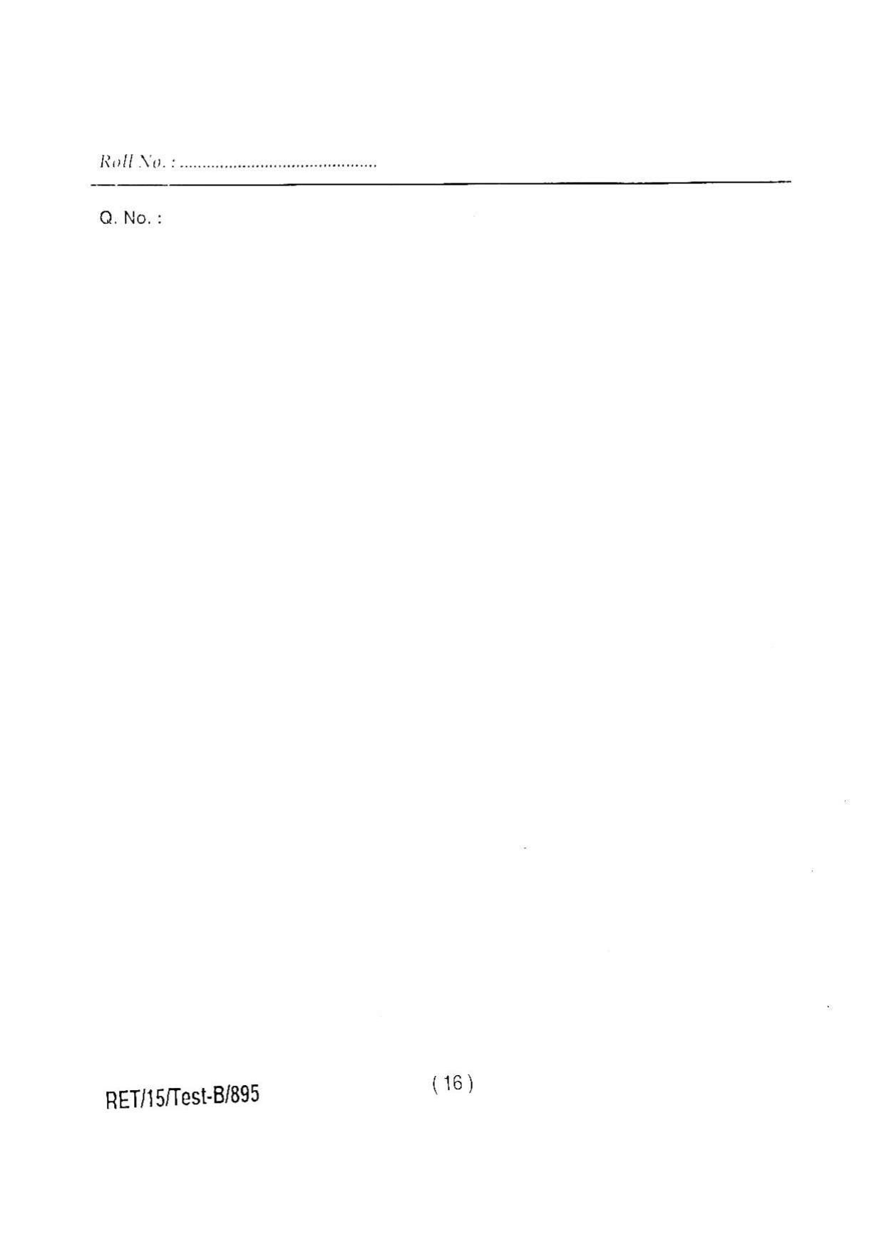 BHU RET MATHAMATICS SCIENCE 2015 Question Paper - Page 18