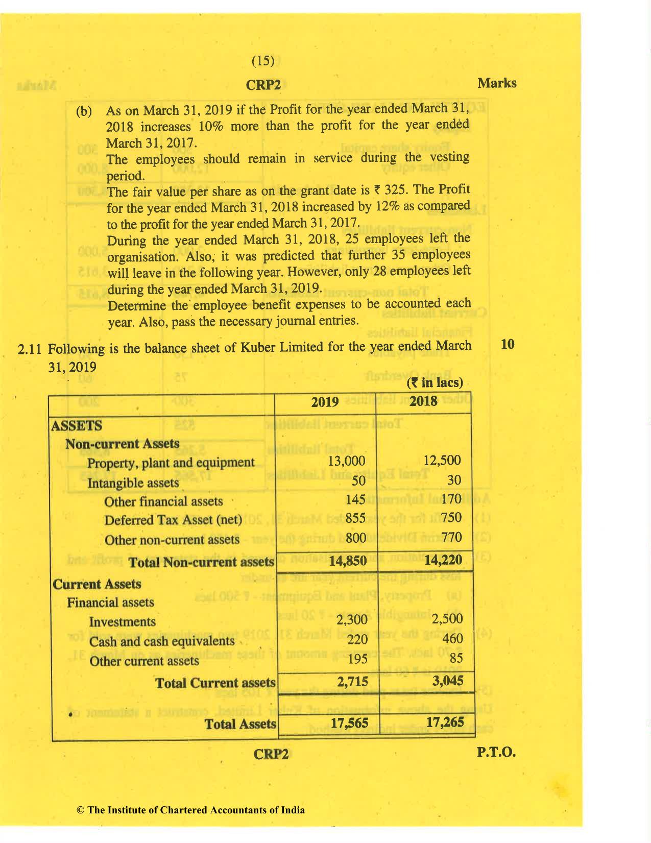 CA Final May 2019 Question Paper - Paper 6E – Global Financial Reporting Standards - Page 15
