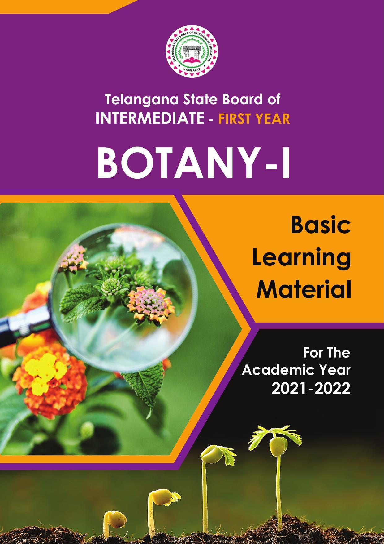 TS SCERT Inter 2nd Year Botany I EM Path 1 (Telugu Medium) Text Book - Page 1