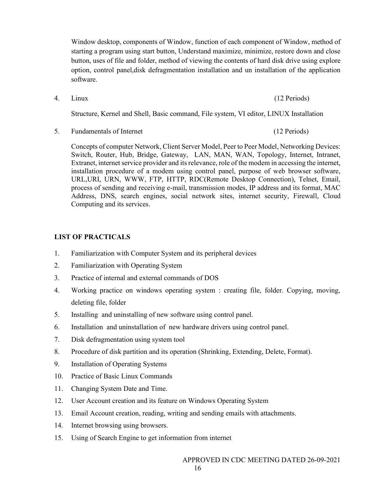 SYLLABUS FOR SEMESTER SYSTEM EFFECTIVE FROM (2021-2022) - P G DIPLOMA IN WEB DESIGNING - Page 16