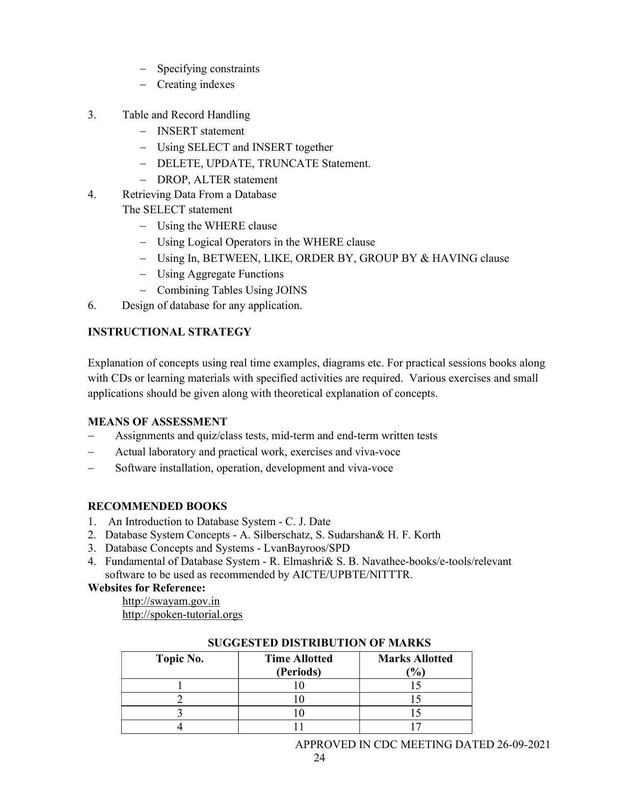SYLLABUS FOR SEMESTER SYSTEM EFFECTIVE FROM (2021-2022) - P G DIPLOMA IN WEB DESIGNING - Page 24