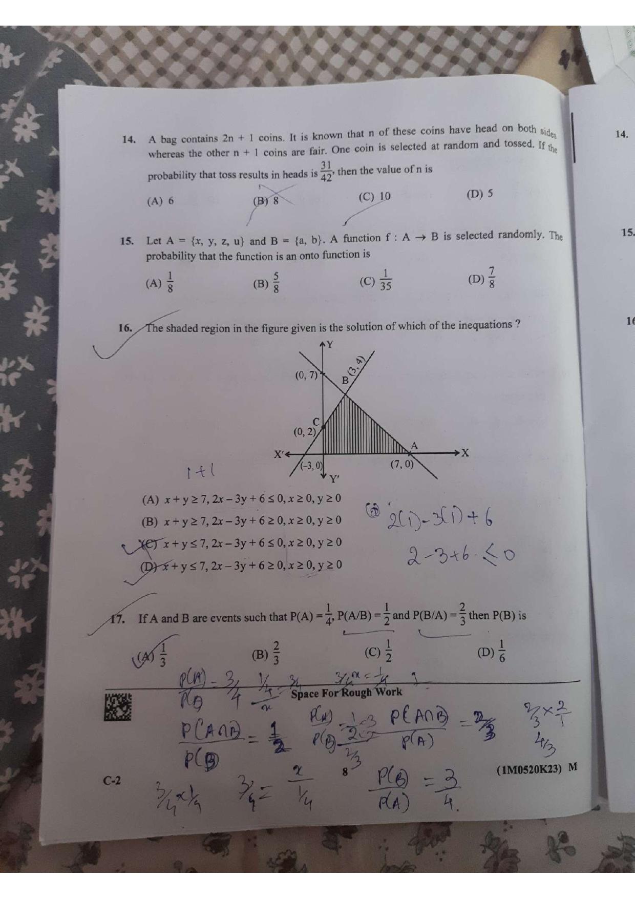 KCET 2023 Mathematics Set C-2 Question Paper - Page 3