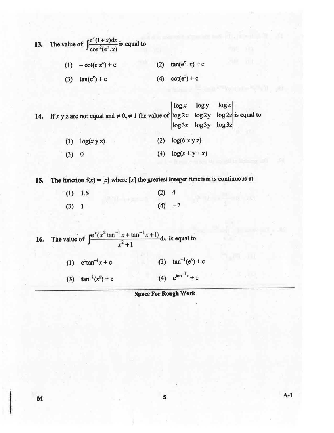 KCET Mathematics 2016 Question Papers - Page 5