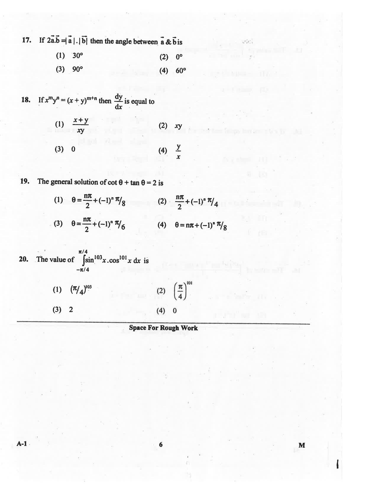 KCET Mathematics 2016 Question Papers - Page 6
