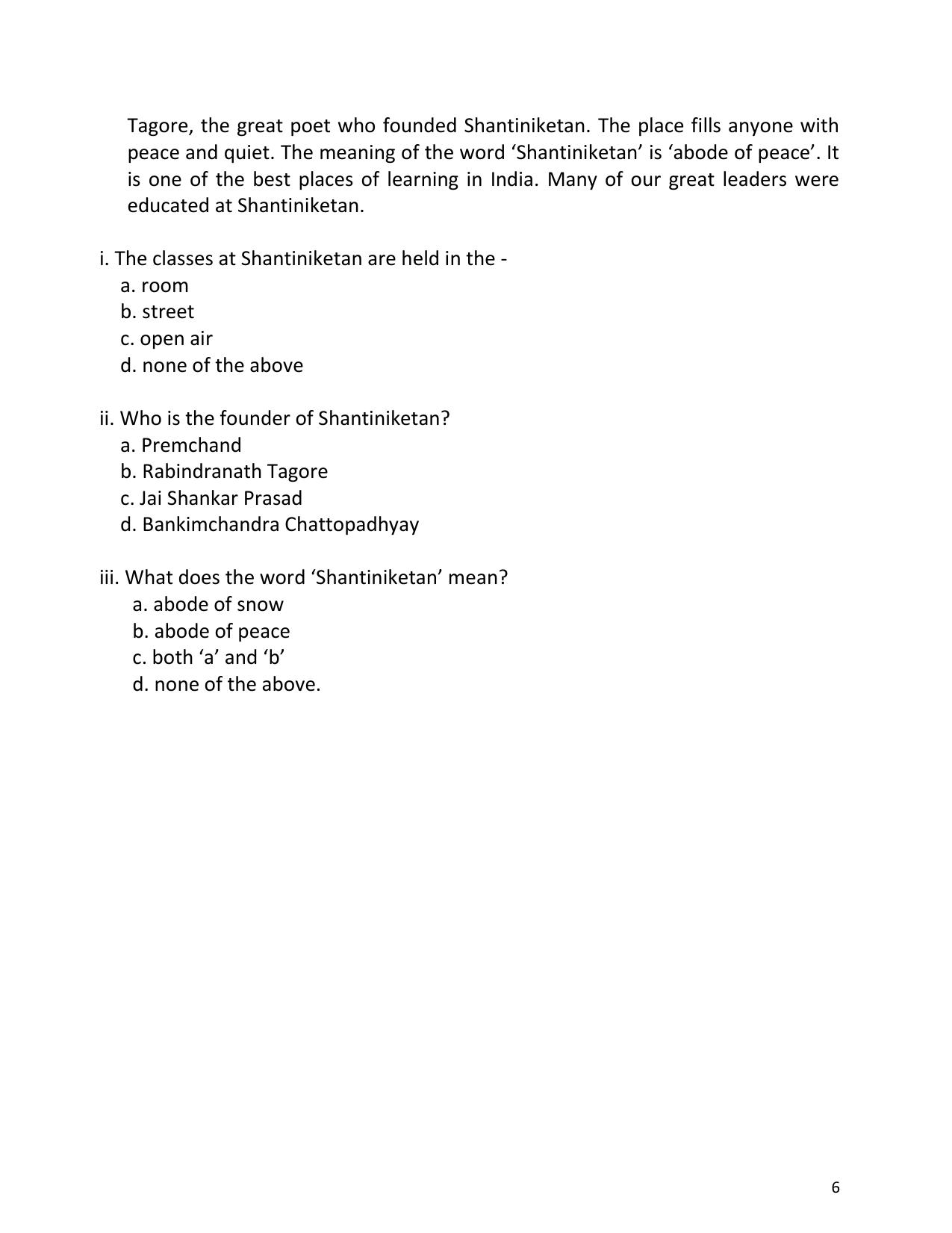 UP Board (UPMSP) Class 9 English Question Bank - Page 6