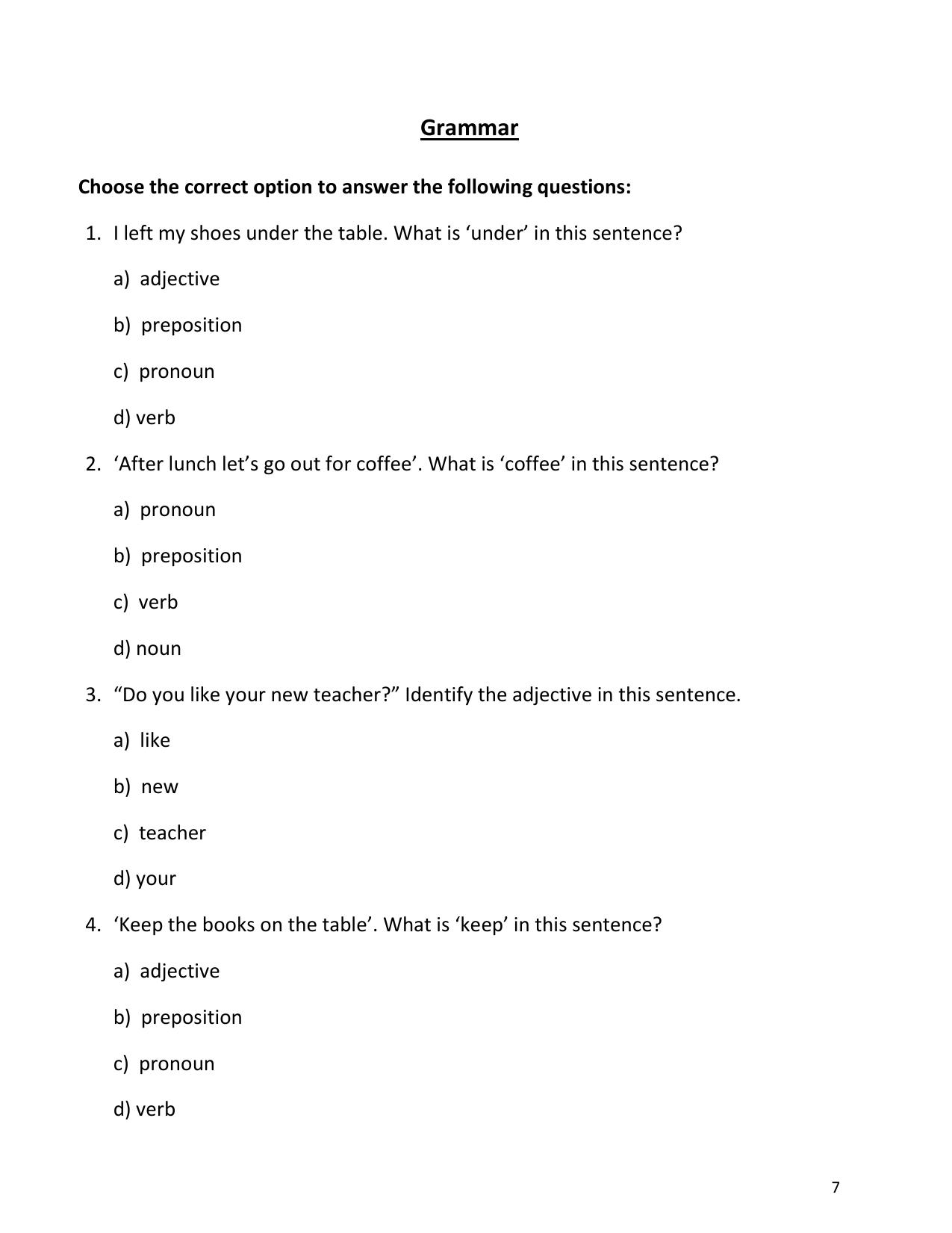 UP Board (UPMSP) Class 9 English Question Bank - Page 7