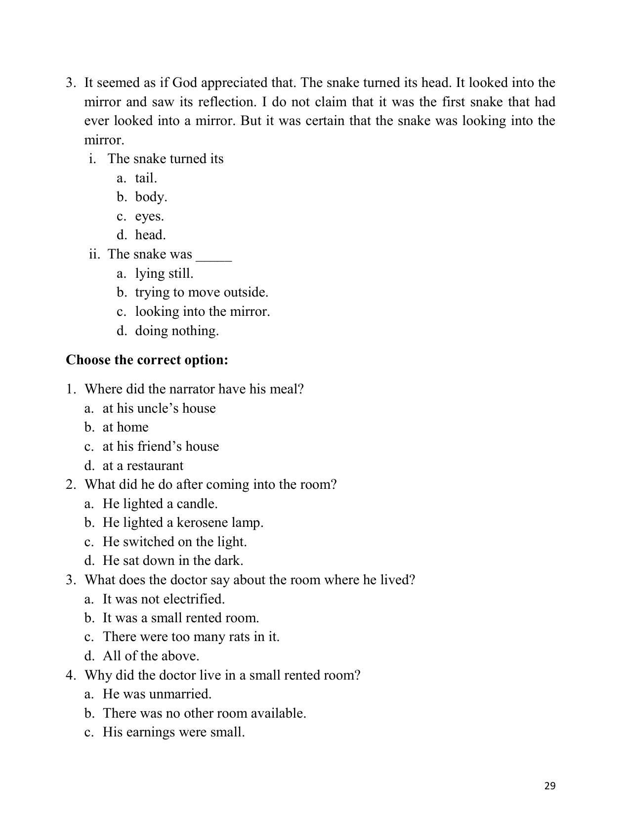 UP Board (UPMSP) Class 9 English Question Bank - Page 29