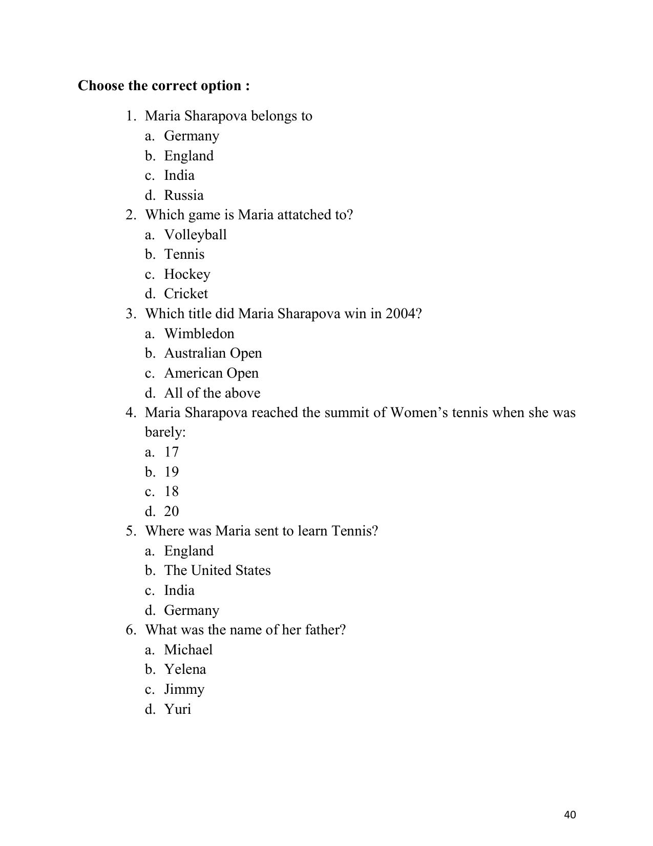 UP Board (UPMSP) Class 9 English Question Bank - Page 40