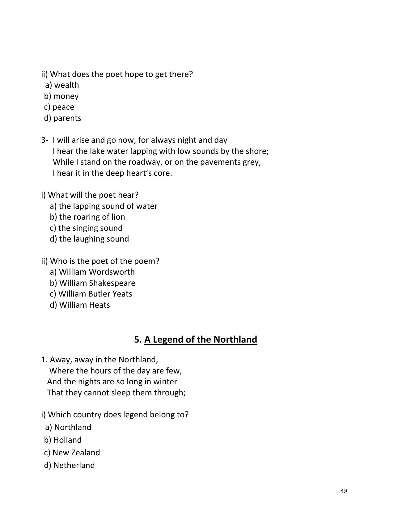 UP Board (UPMSP) Class 9 English Question Bank - Page 48