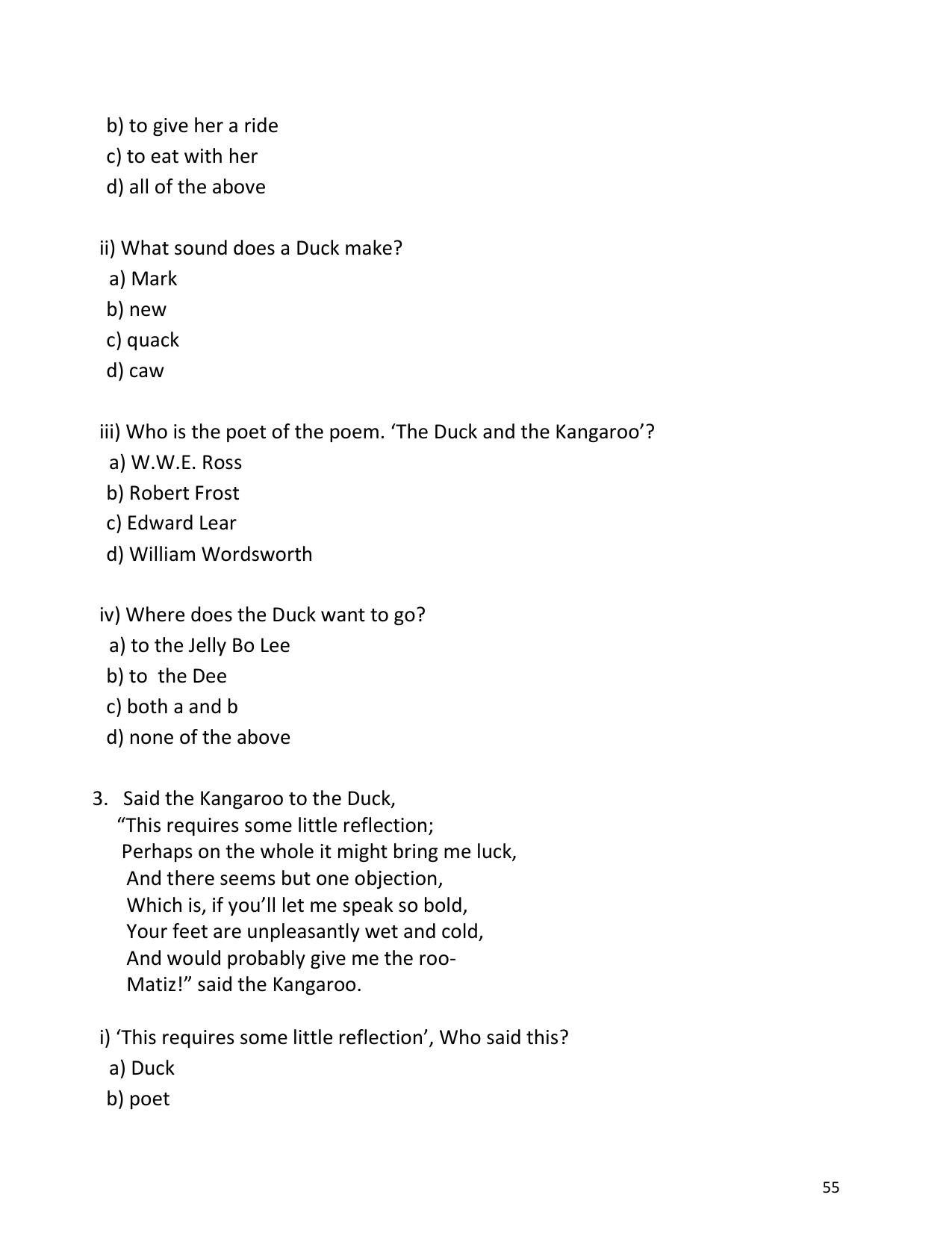 UP Board (UPMSP) Class 9 English Question Bank - Page 55