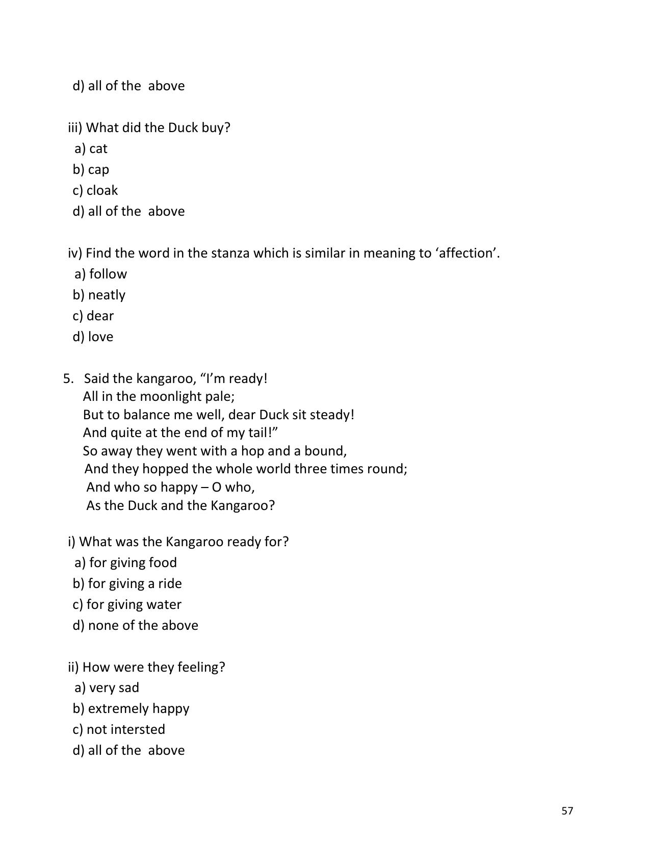 UP Board (UPMSP) Class 9 English Question Bank - Page 57