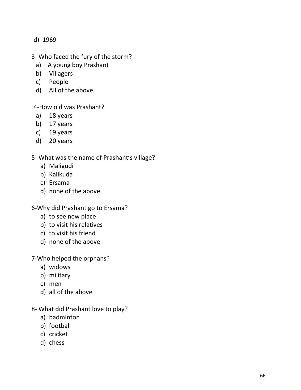 UP Board (UPMSP) Class 9 English Question Bank - Page 66