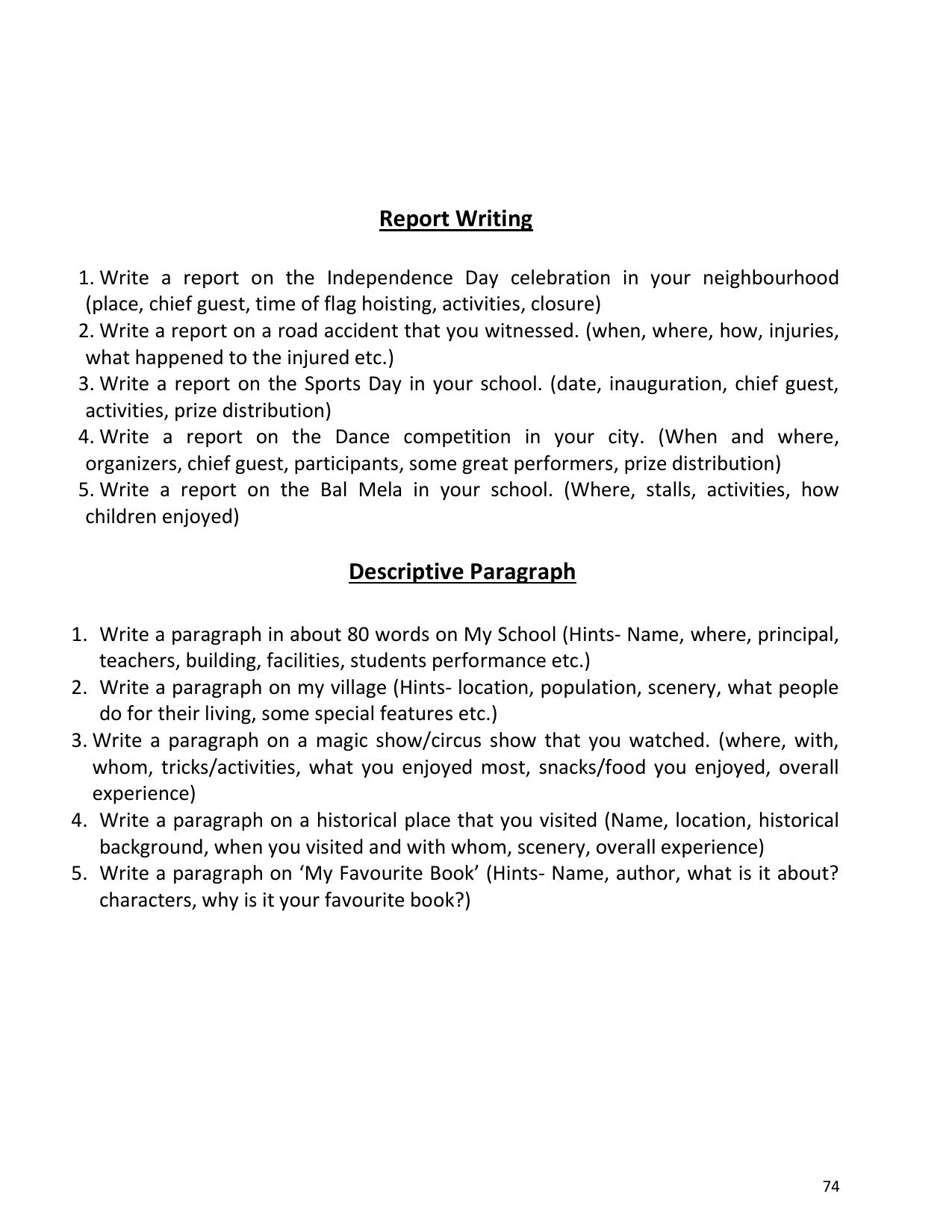 UP Board (UPMSP) Class 9 English Question Bank - Page 74