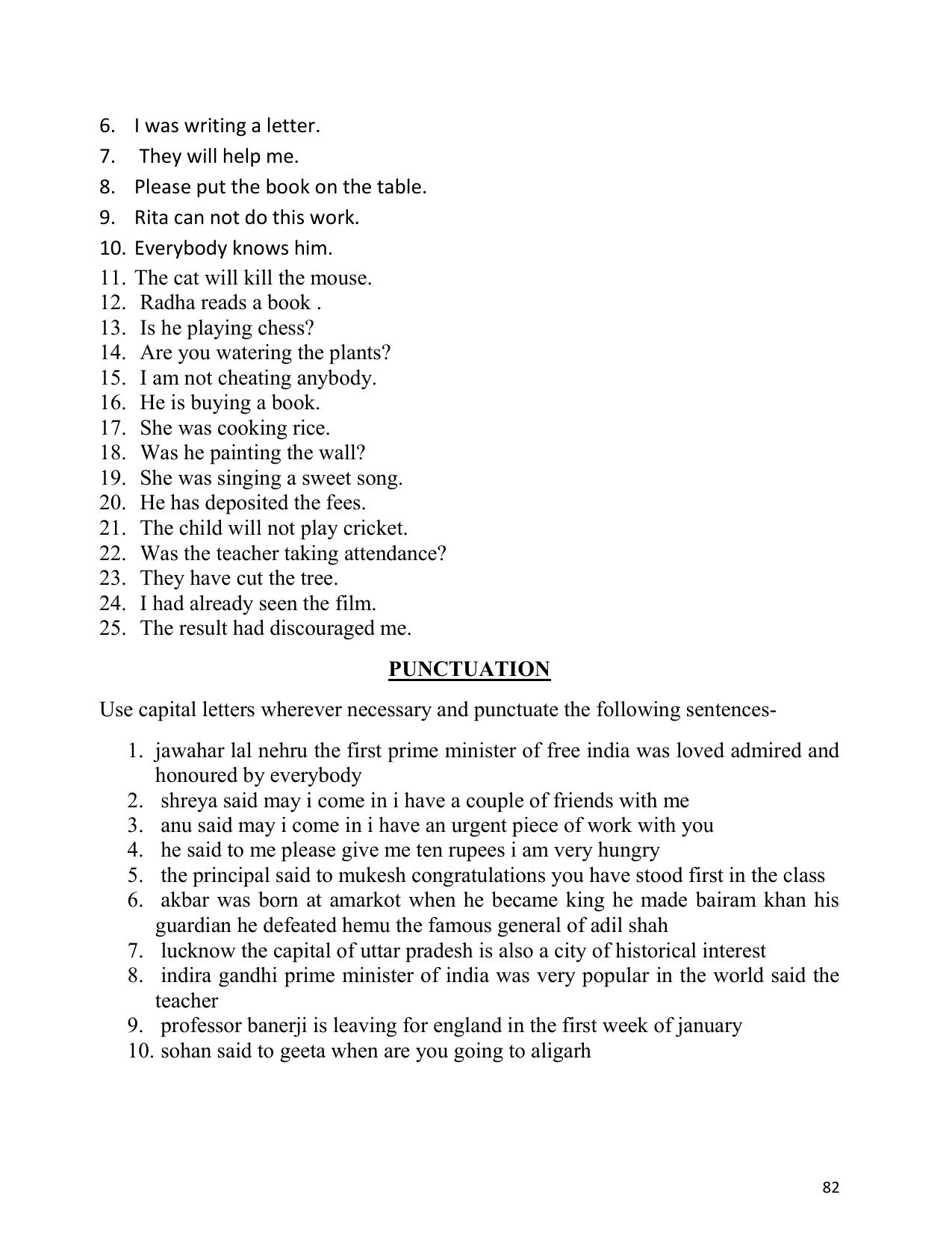 UP Board (UPMSP) Class 9 English Question Bank - Page 82
