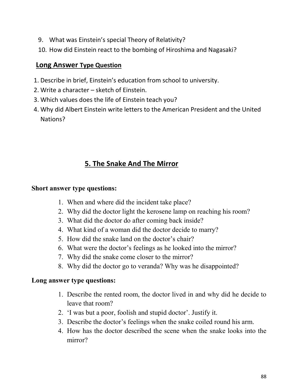 UP Board (UPMSP) Class 9 English Question Bank - Page 88