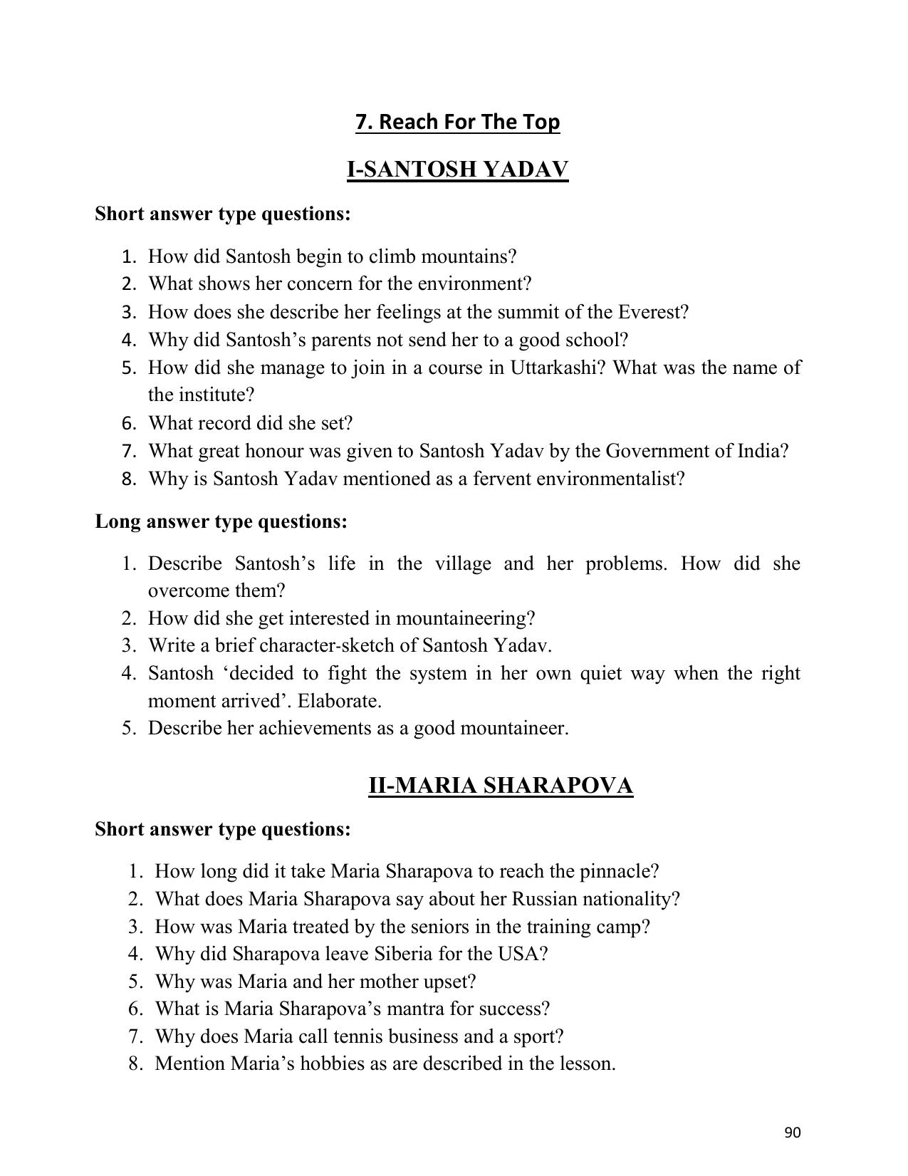 UP Board (UPMSP) Class 9 English Question Bank - Page 90