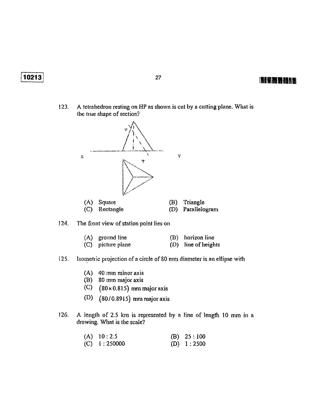 CUSAT CAT 2013 Lateral Entry Question Paper - Page 28