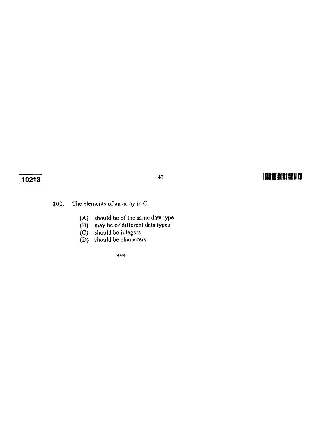 CUSAT CAT 2013 Lateral Entry Question Paper - Page 41